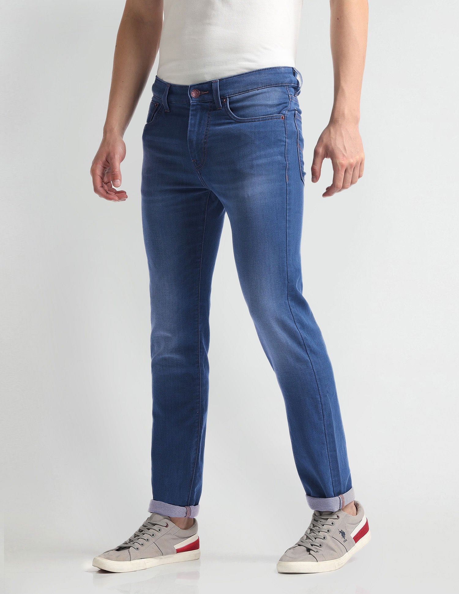 Regallo Skinny Fit Blue Jeans Blue - U.S. Polo Assn. India | Large