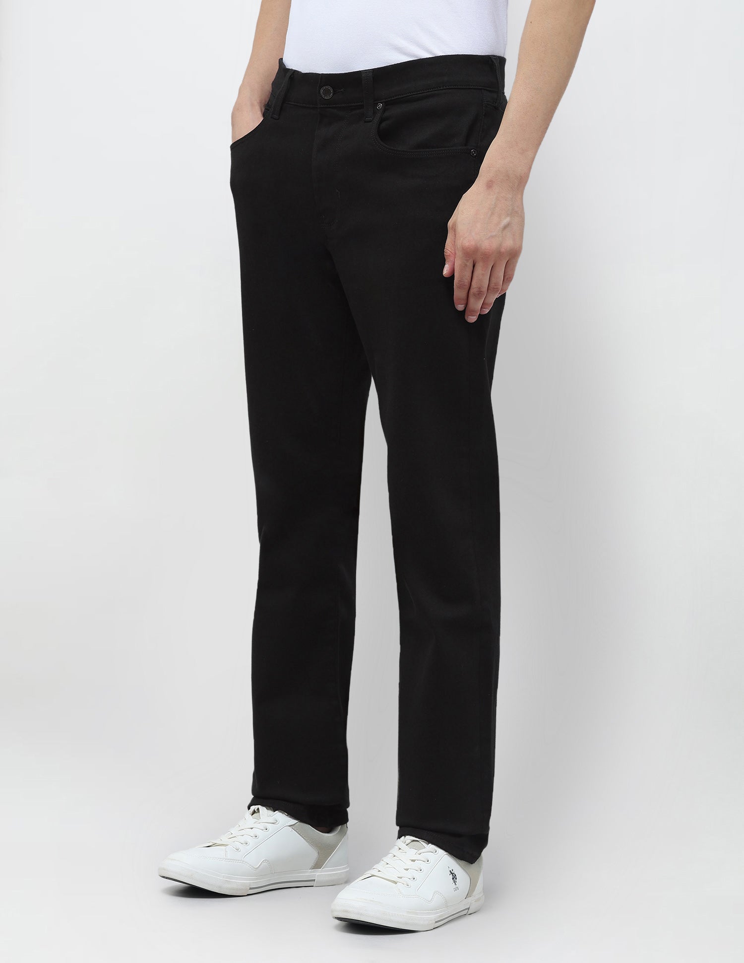 Harold Slim Straight Fit Black Jeans Black - U.S. POLO ASSN. | Large