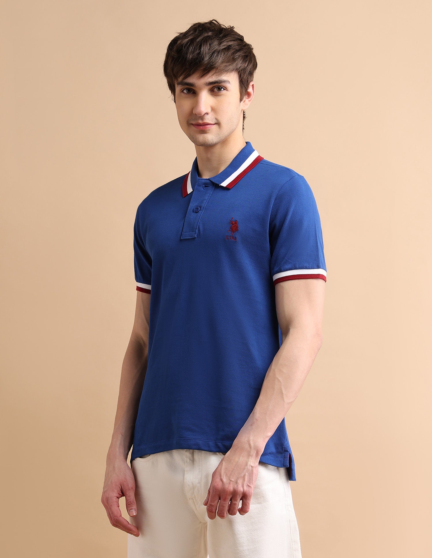 Heritage Tipped Polo Shirt Blue - U.S. POLO ASSN. | Large