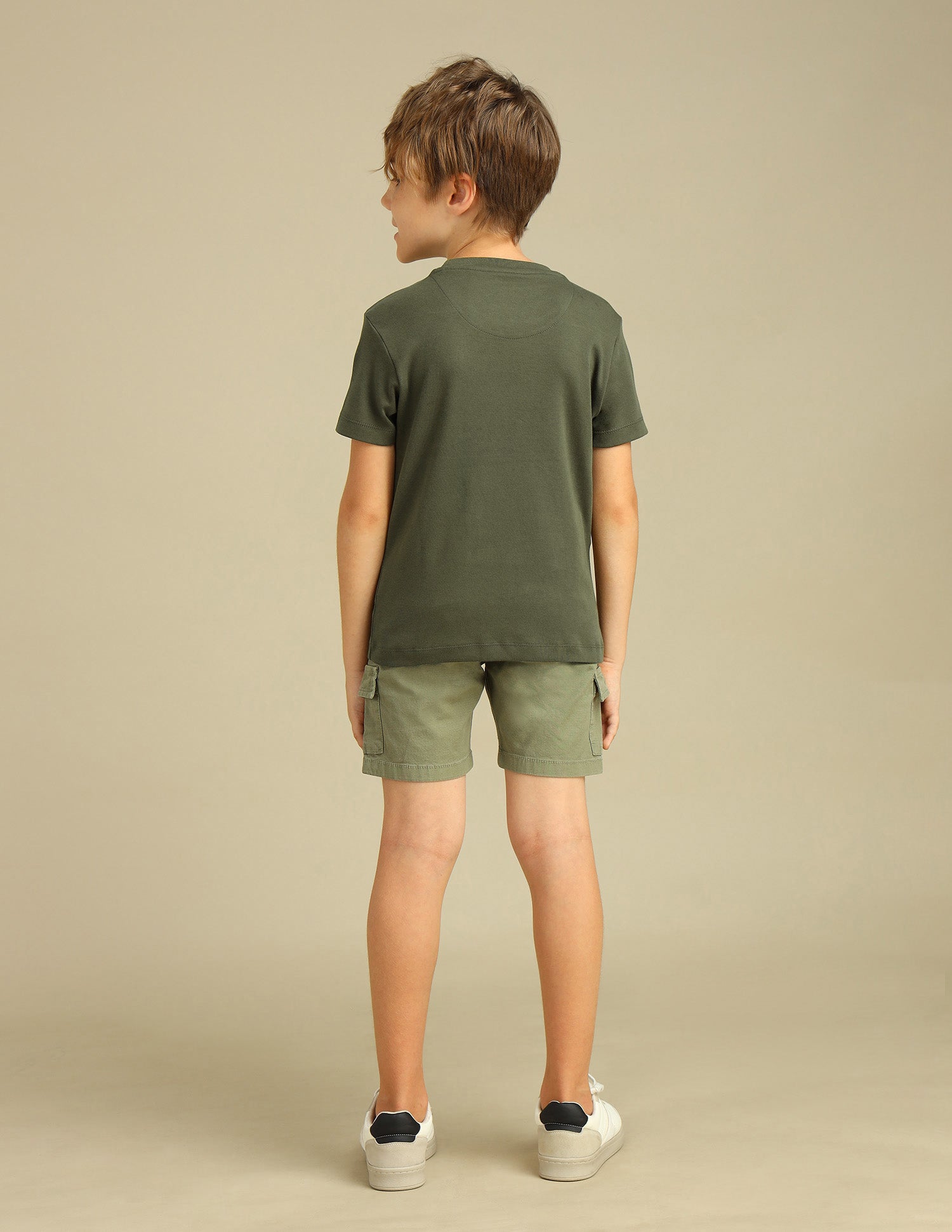 Boys Brand Appliqued Regular Fit T-Shirt Olive - U.S. POLO ASSN. | Large