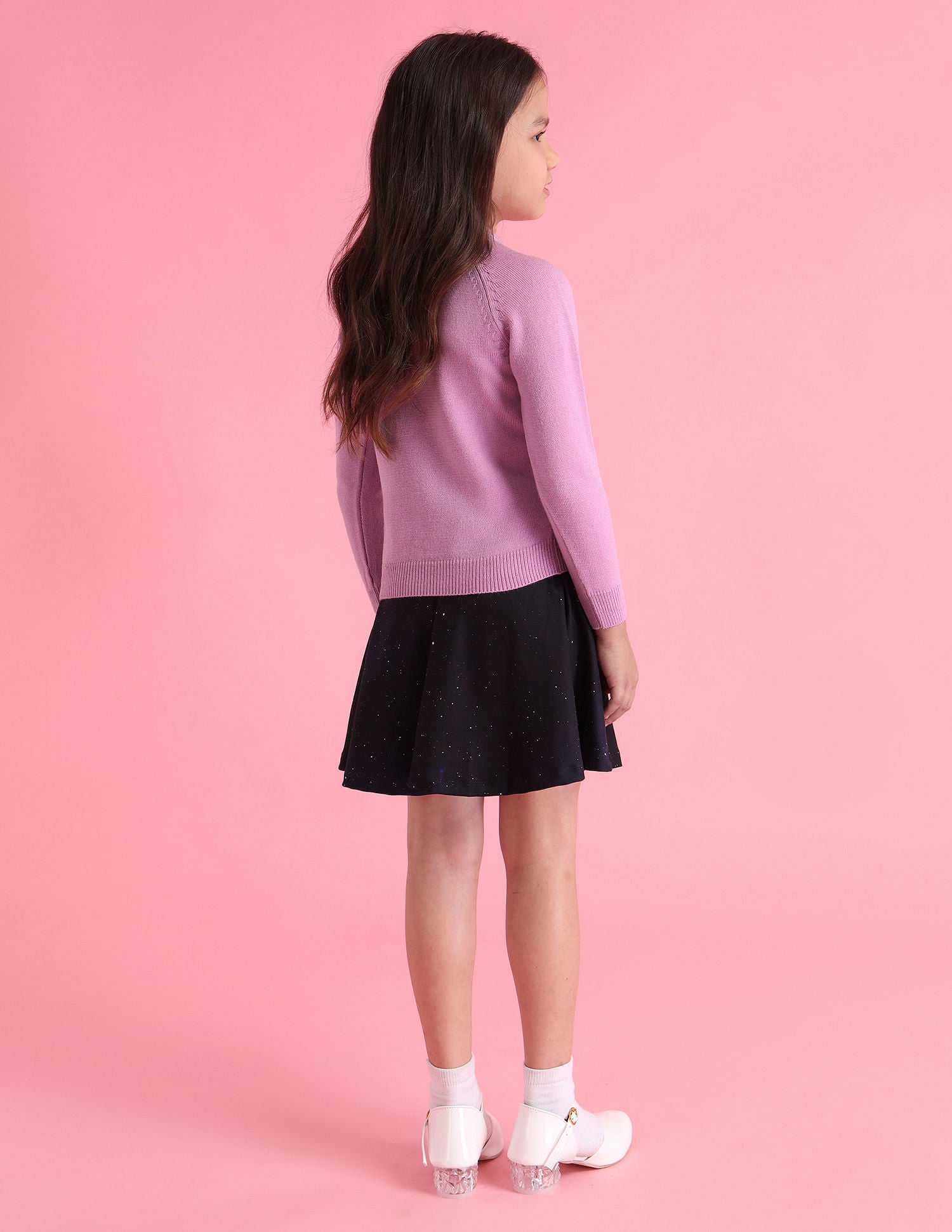 Girls Flip Sequence Sweater Bonbon Pink - U.S. POLO ASSN. | Large