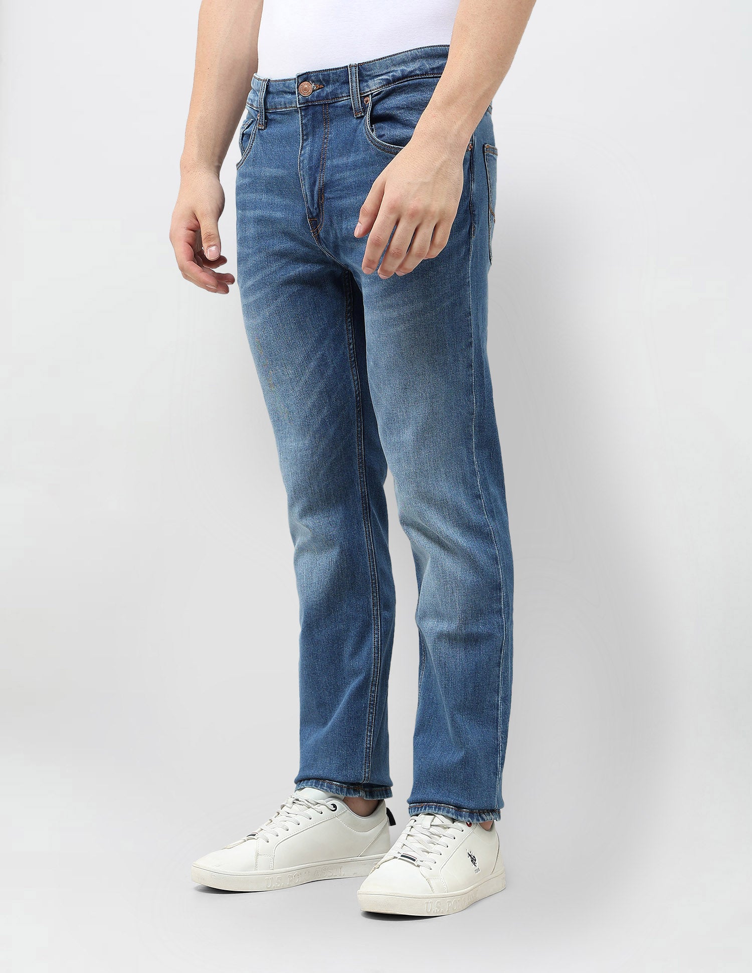 Harold Slim Straight Fit Blue Jeans Indigo - U.S. POLO ASSN. | Large