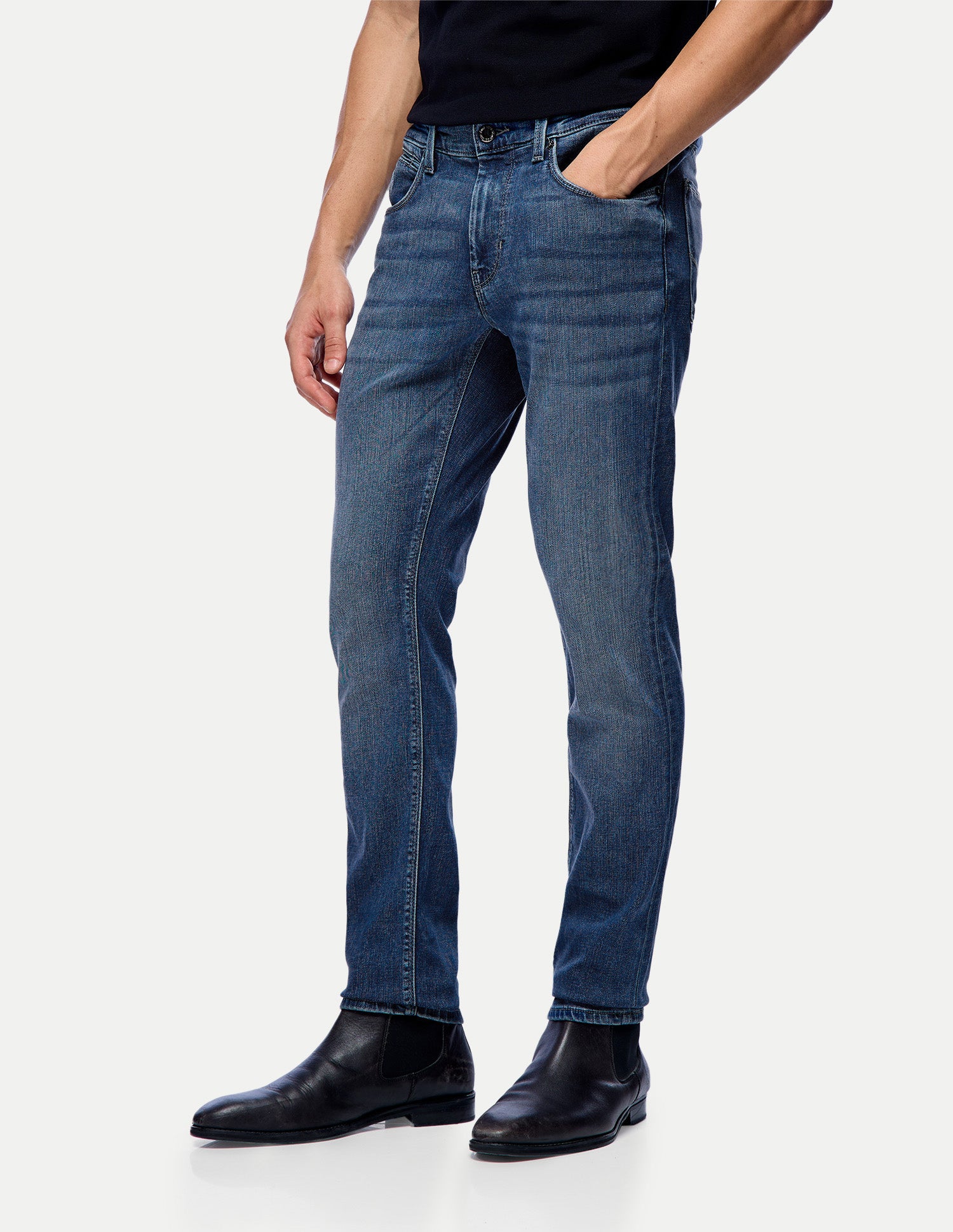 Brandon Slim-Tapered Fit Blue Jeans Mid Blue - U.S. Polo Assn. India | Large