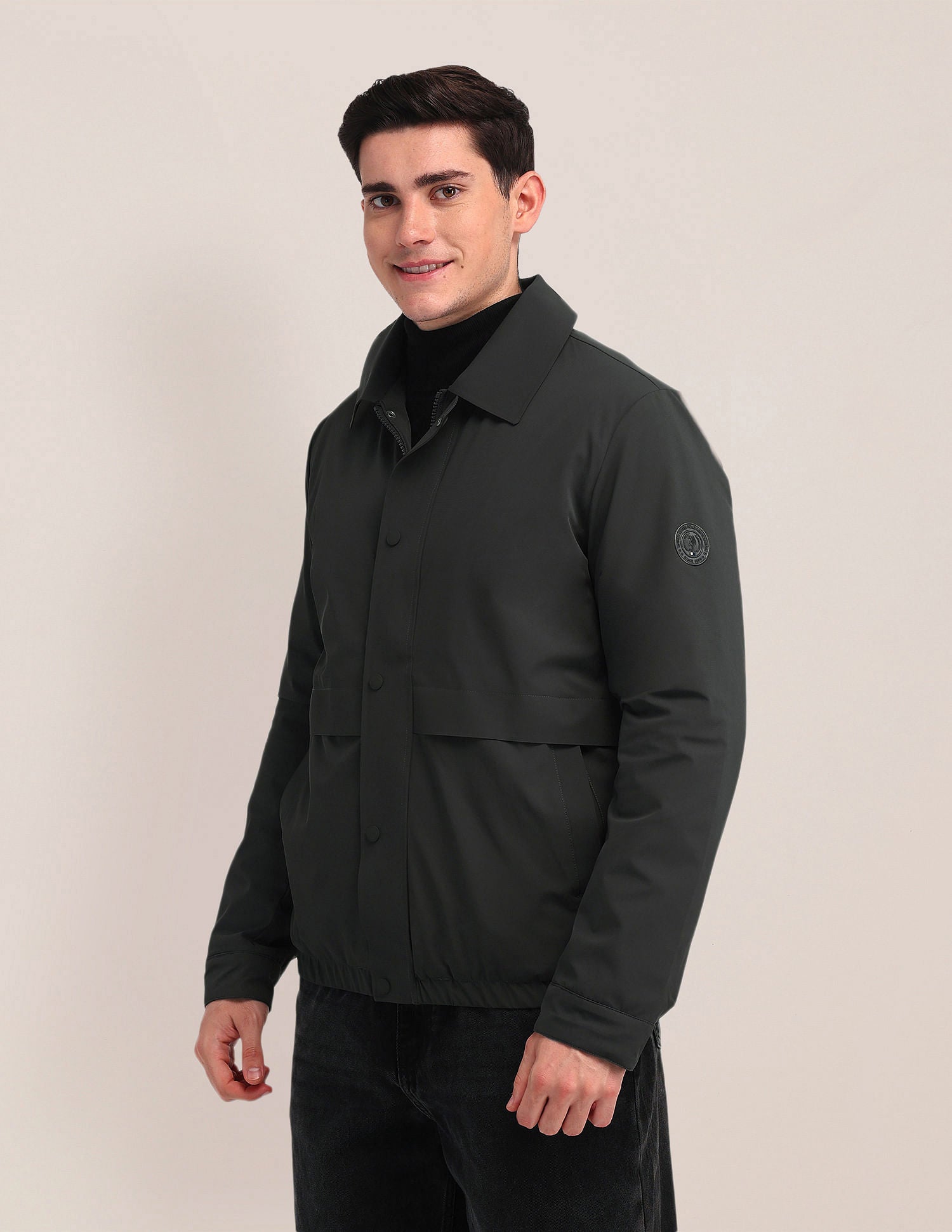 no collar jacket – louren store louren power shoulder nocollar jacket