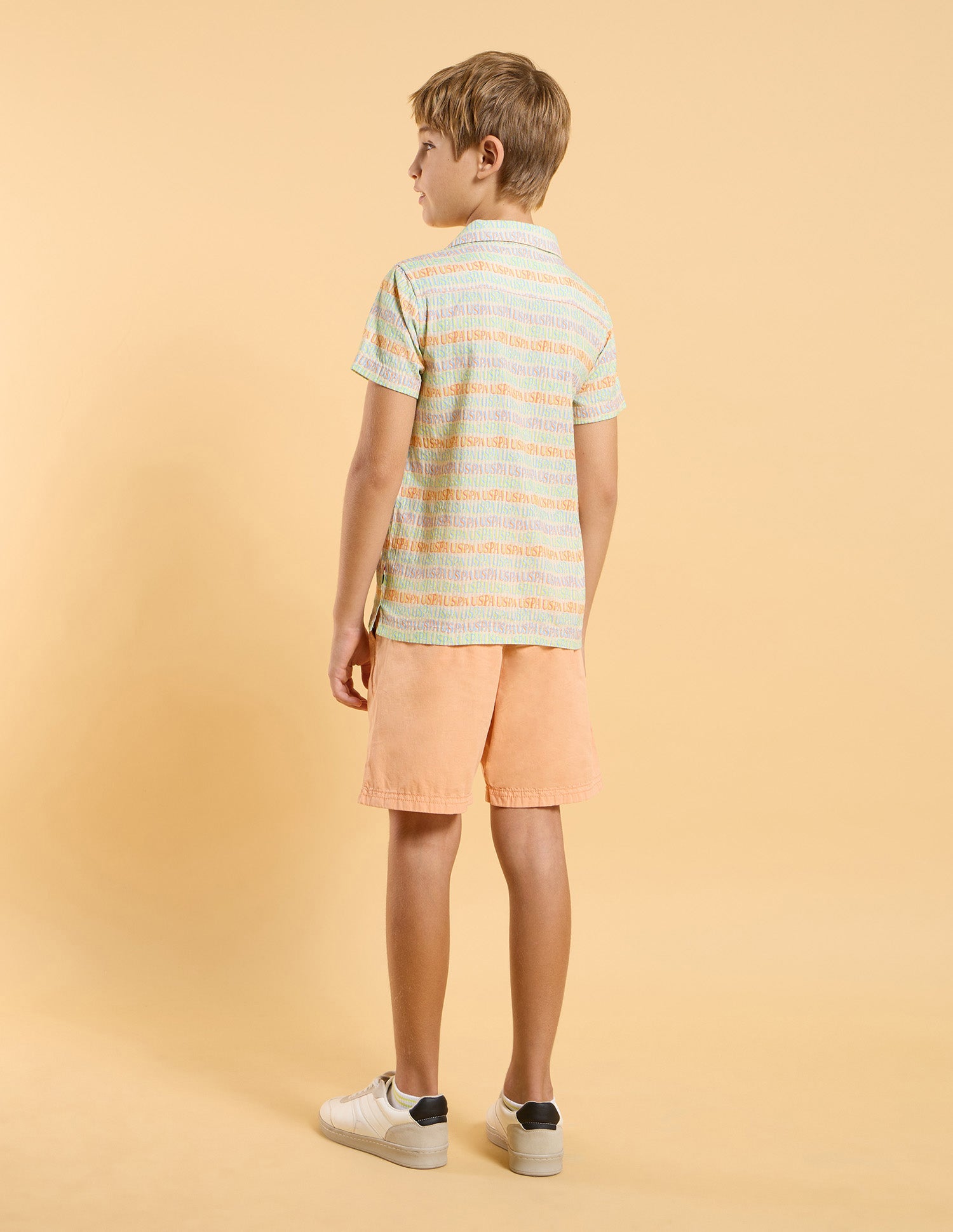 Boys Brand Printed Pure Cotton Shirt Multi - U.S. POLO ASSN. | Large