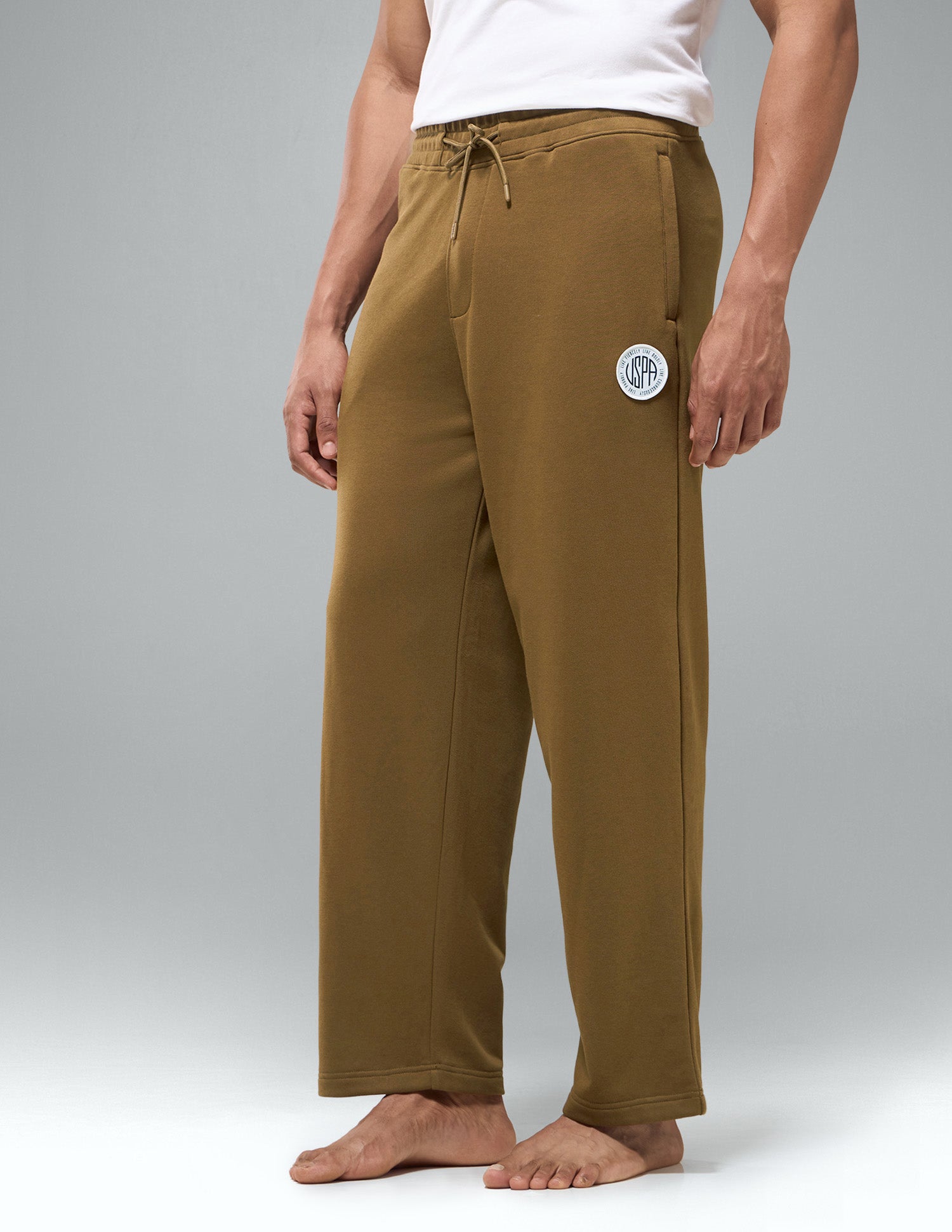 Mid Rise Relaxed Fit OR011 Track Pants Breen - U.S. Polo Assn. India | Large