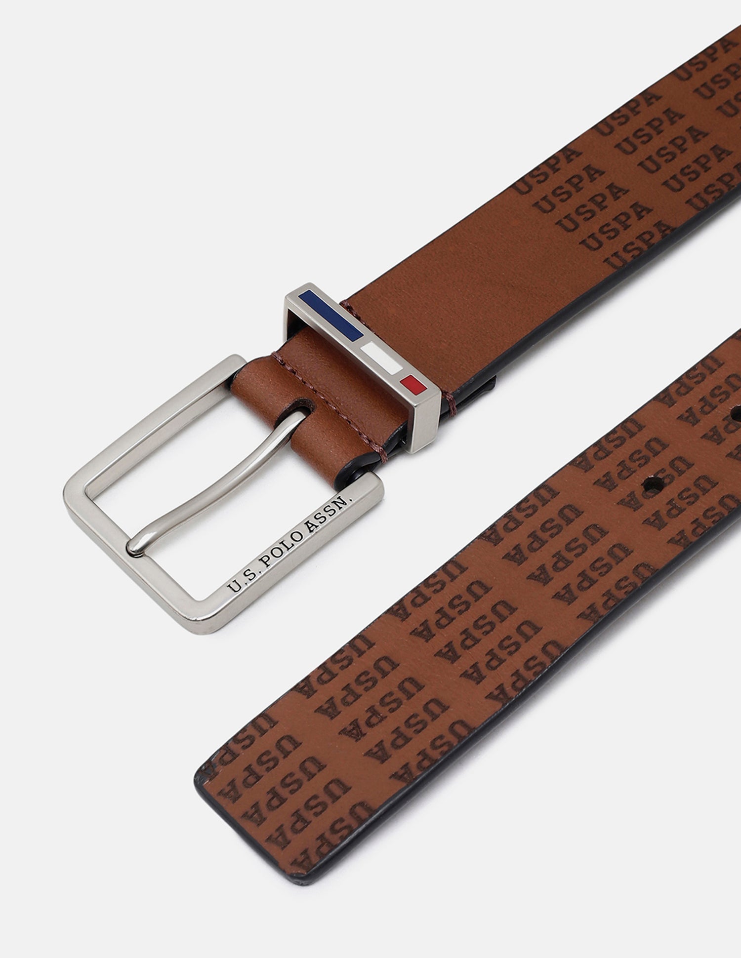 Leather Casual Belt Tan - U.S. Polo Assn. India | Large