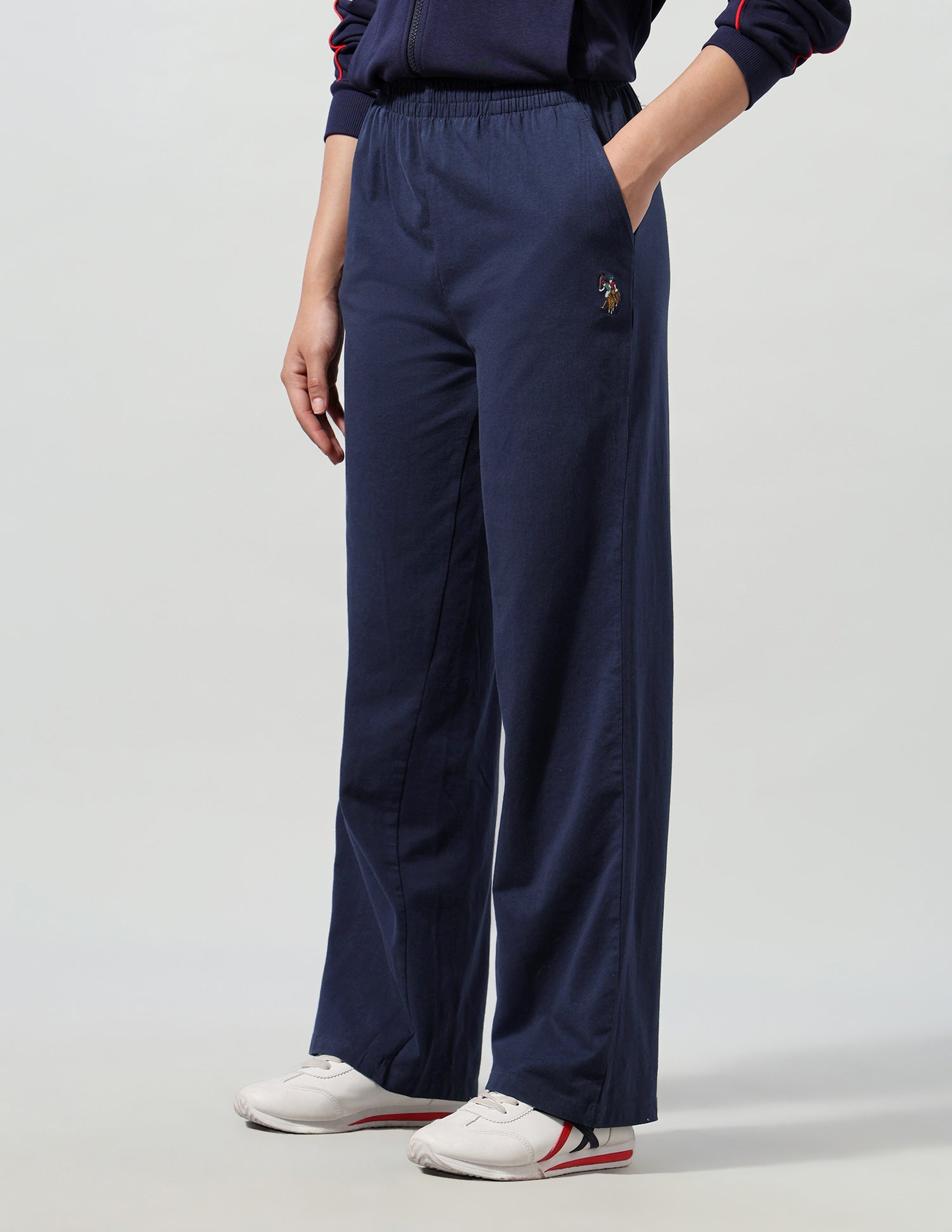 Wide Leg Fit Lounge Wear Pants Navy - U.S. Polo Assn. India | Large