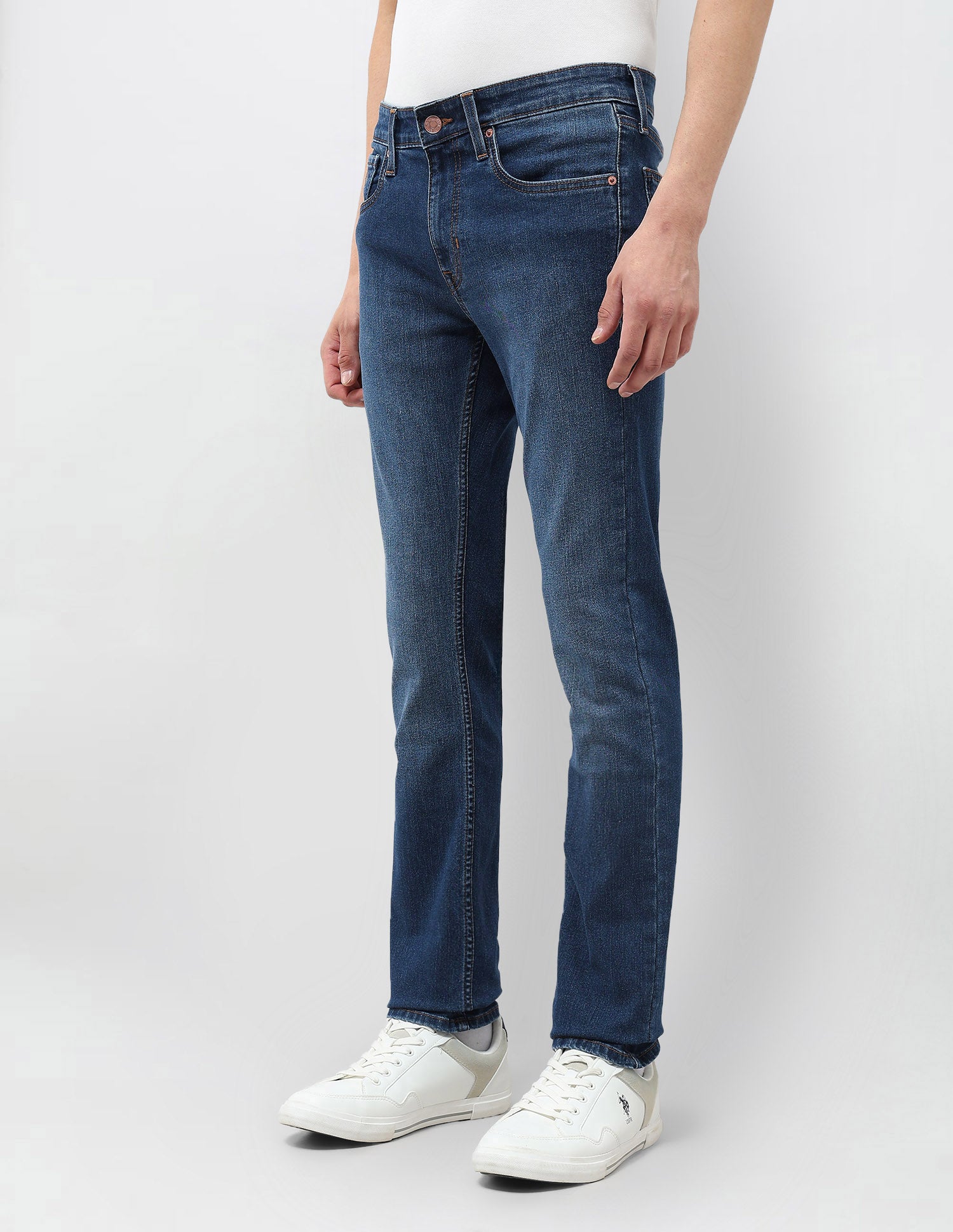 Regallo Skinny Fit Stone Washed Jeans Dark Blue - U.S. Polo Assn. India | Large
