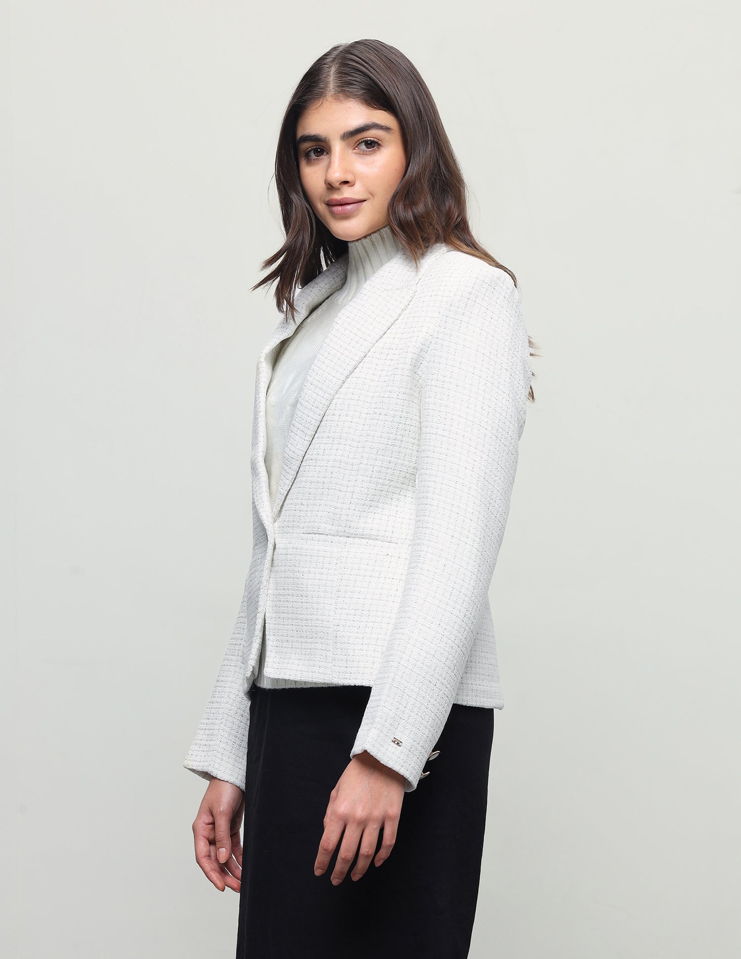 Tweed Blazer Jacket Off-White - U.S. Polo Assn. India | Large