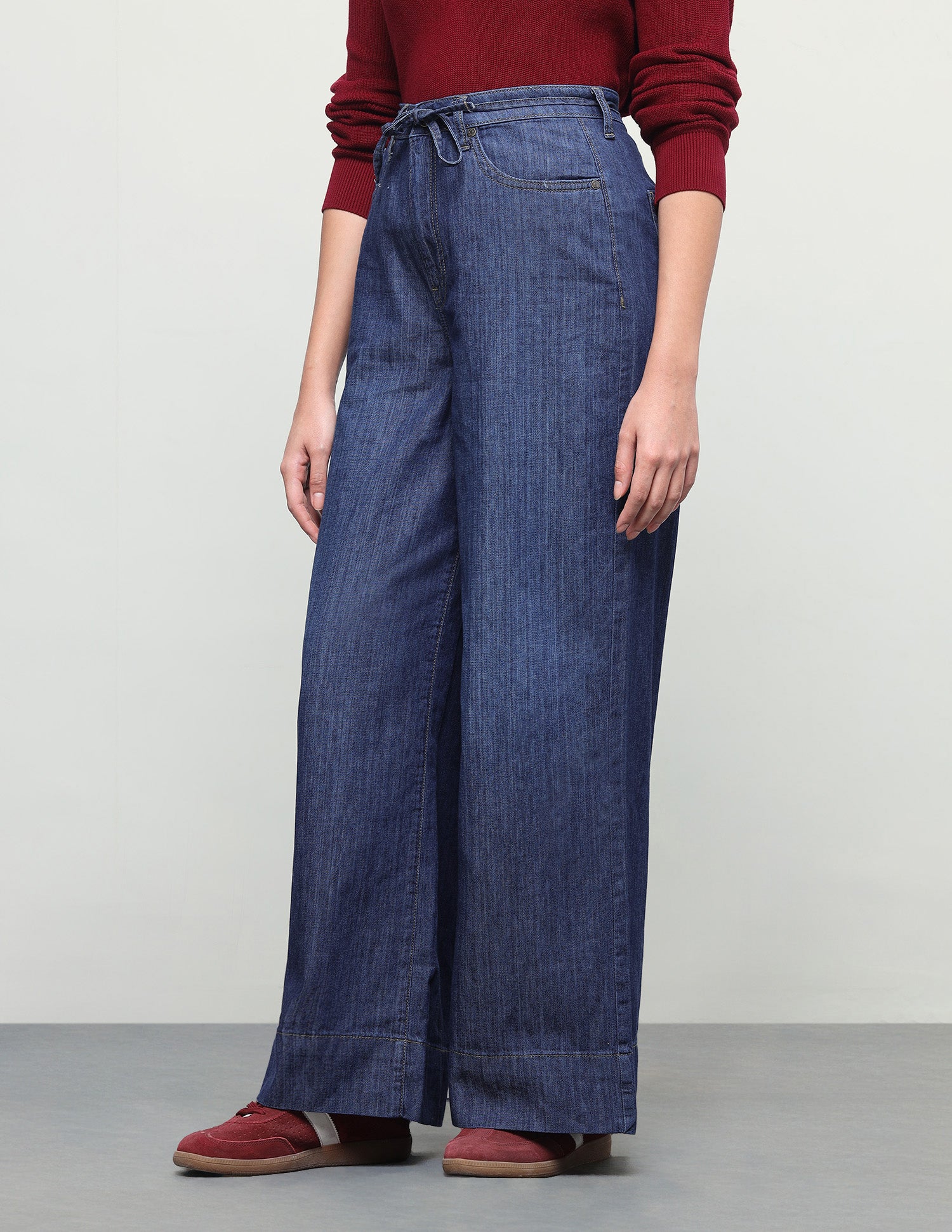 Wide Leg Fit Blue Jeans Dark Blue - U.S. Polo Assn. India | Large