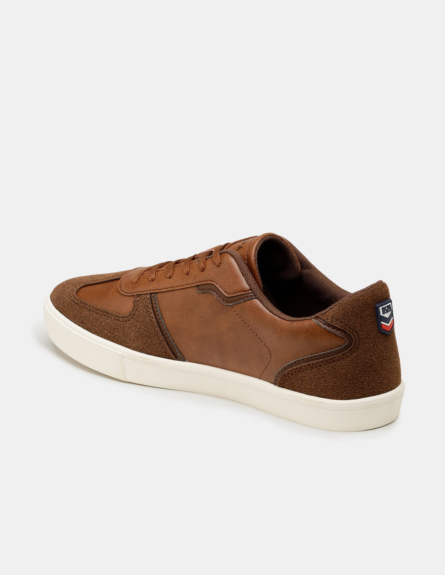 Men Lace-Ups Round Toe Oberon Sneakers Tan - U.S. Polo Assn. India | Large