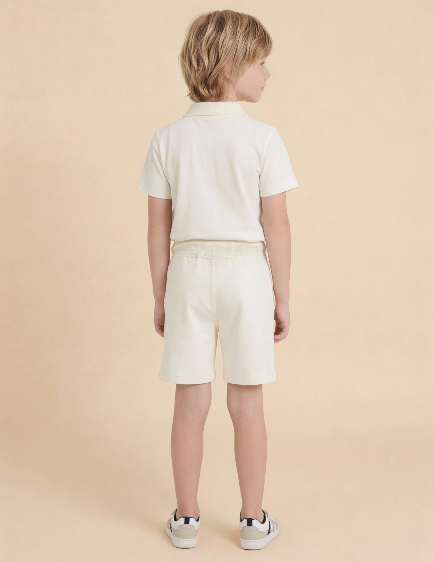 Boys Graphic Brand Embroidered Shorts Off White - U.S. Polo Assn. India | Large