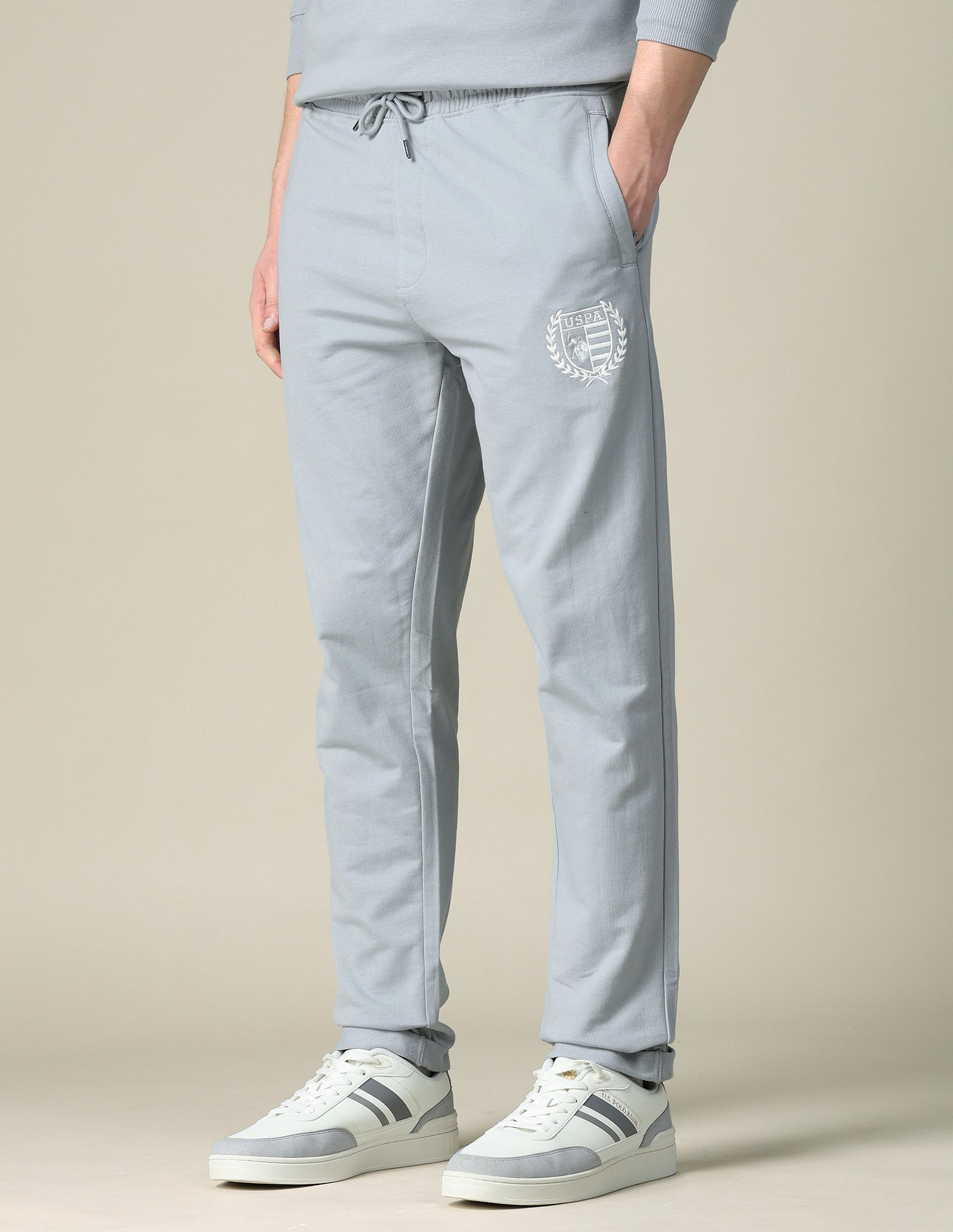 Mid Rise Regular Fit Track Pants Light Grey - U.S. POLO ASSN. | Large