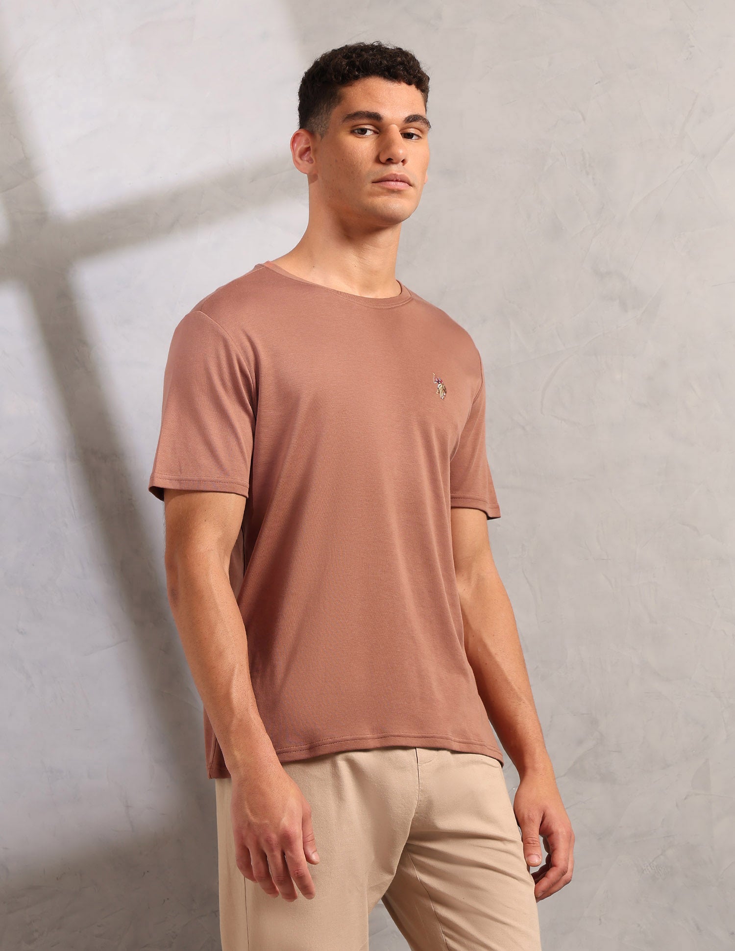 Supima Cotton Skin Safe Pe002 Lounge T-Shirt - Pack Of 1 Russet - U.S. Polo Assn. India | Large