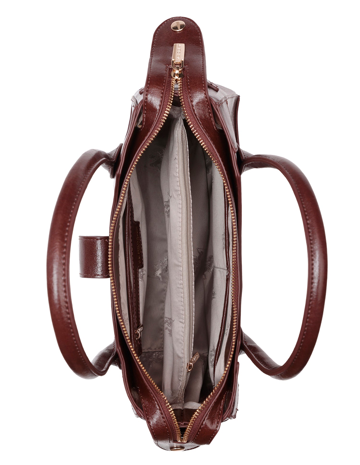 Women Ami Textured Satchel Bag Burgundy - U.S. POLO ASSN. | Large