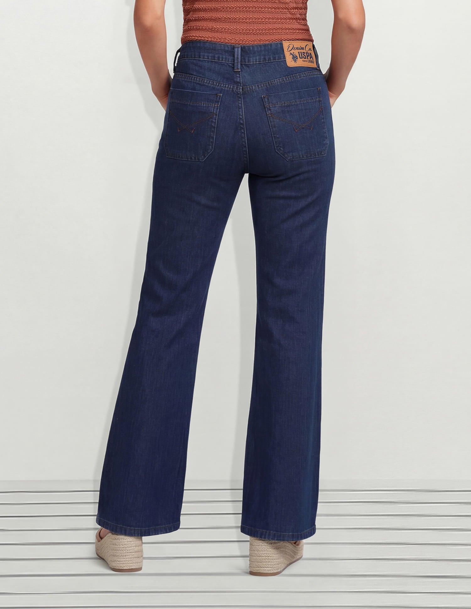 High Rise Flared Fit Jeans Blue - U.S. Polo Assn. India | Large