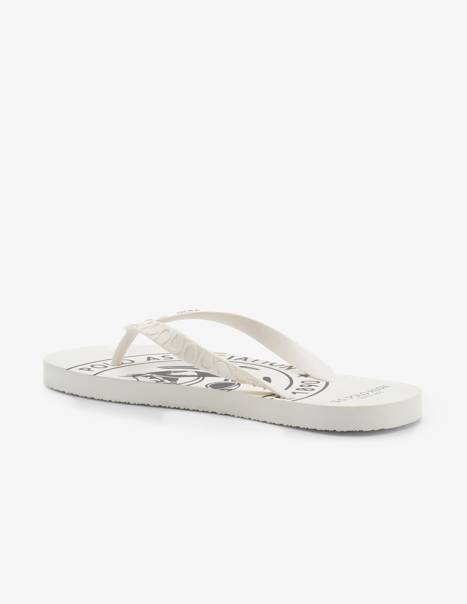 Alabi Brand Printed Flip Flops White - U.S. Polo Assn. India | Large