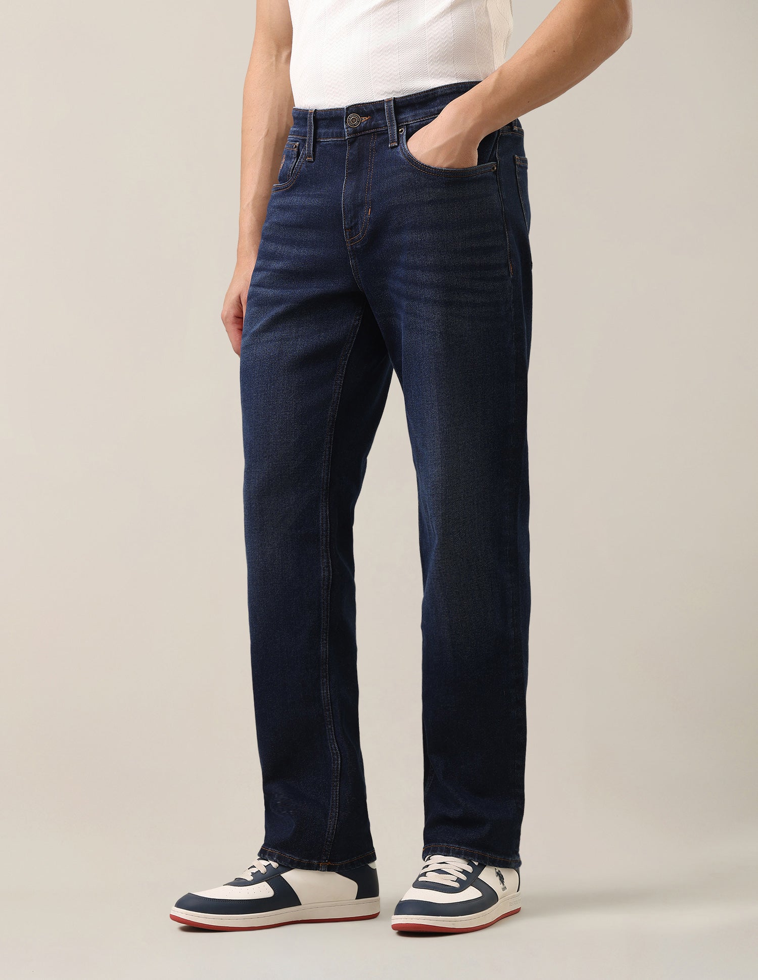 Shawn Relaxed Fit Blue Jeans Dark Blue - U.S. Polo Assn. India | Large