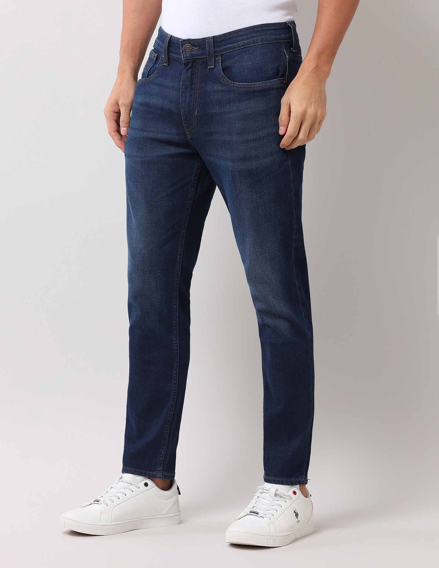 Cole Comfort Cropped Blue Jeans Dark Wash - U.S. Polo Assn. India | Large