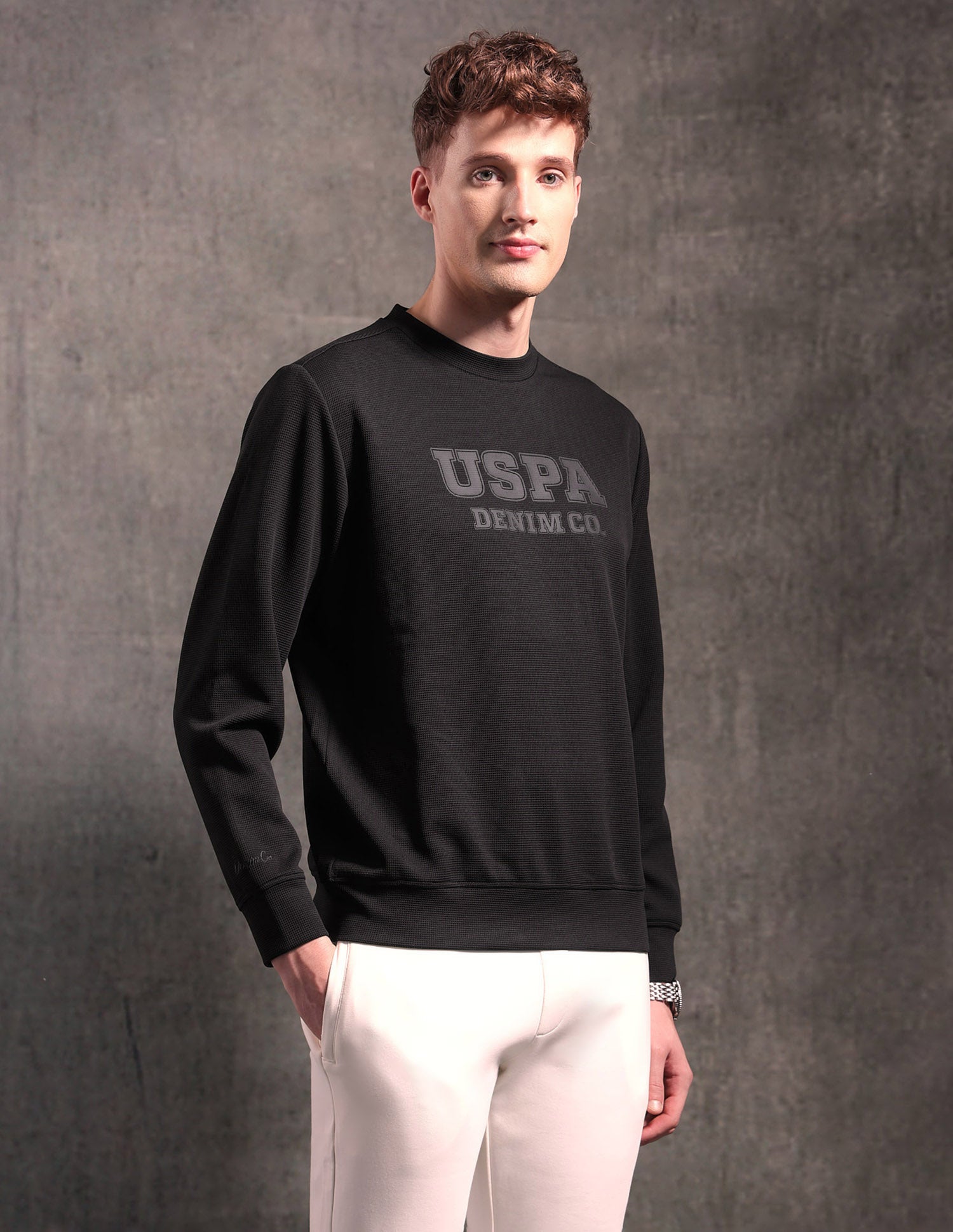 Black & Gold Regular Fit Sweatshirt Black - U.S. POLO ASSN. | Large