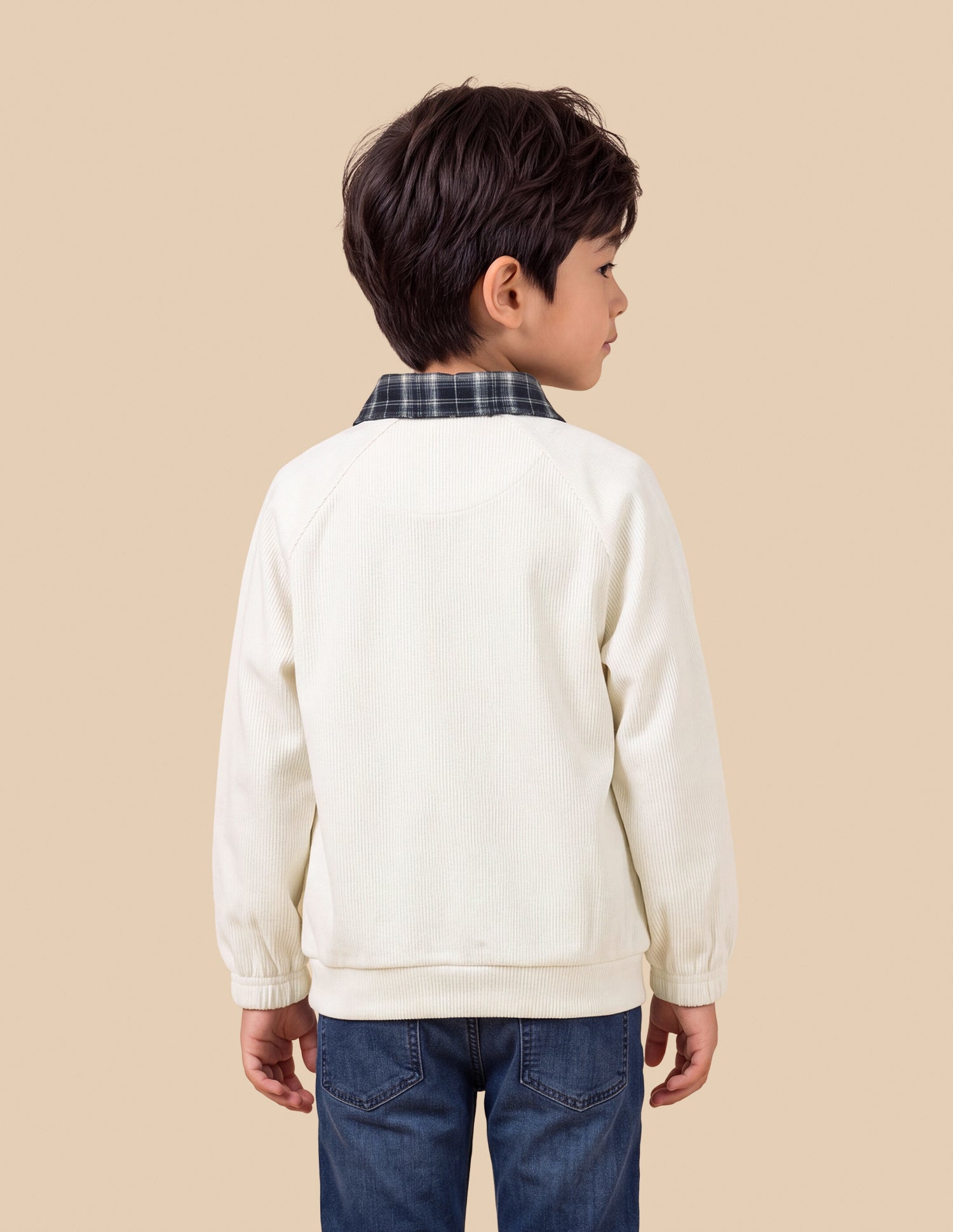Solid Regular Fit Sweatshirt Ivory - U.S. Polo Assn. India | Large