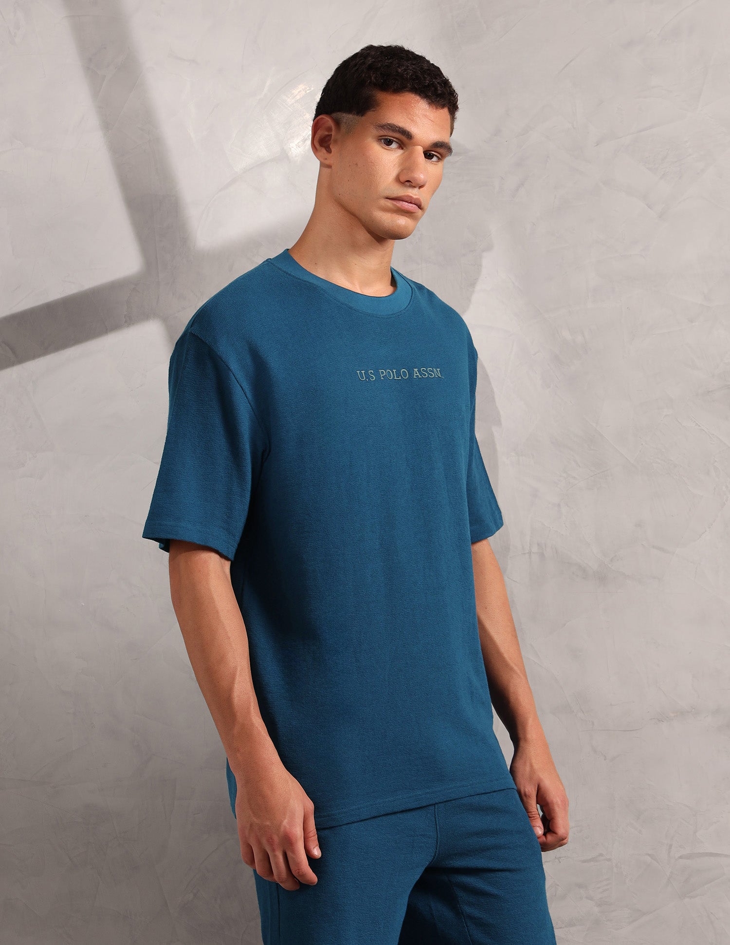 Pure Cotton Oversized Fit PE004 Lounge T-Shirt - Pack Of 1 Sailor Blue - U.S. POLO ASSN. | Large