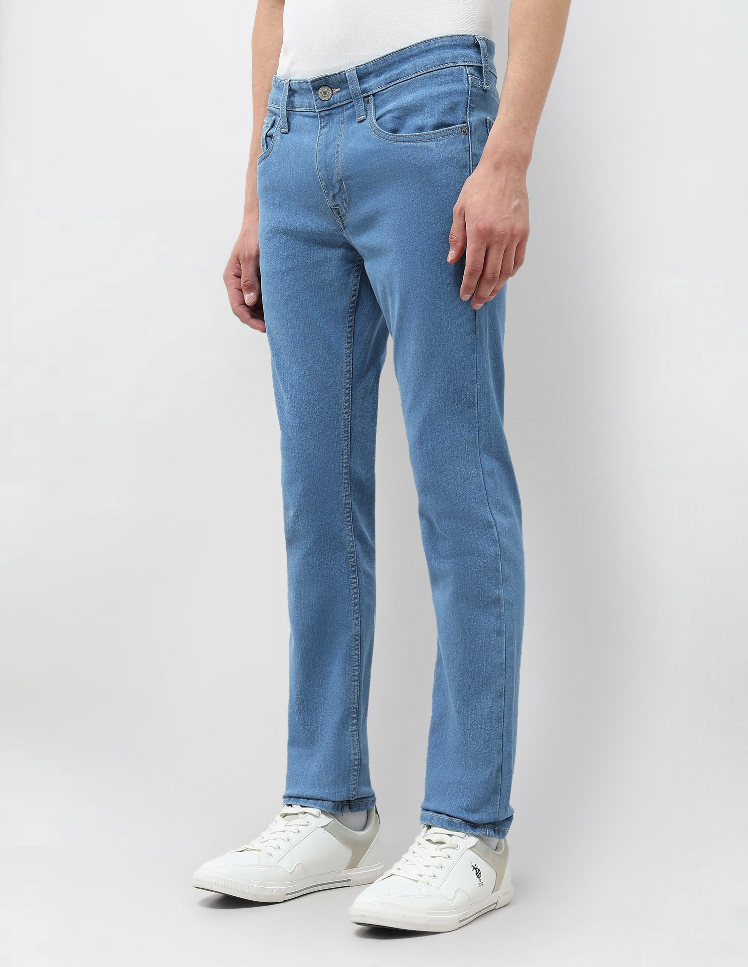 Regallo Skinny Fit Mid Rise Jeans Med Blue - U.S. Polo Assn. India | Large