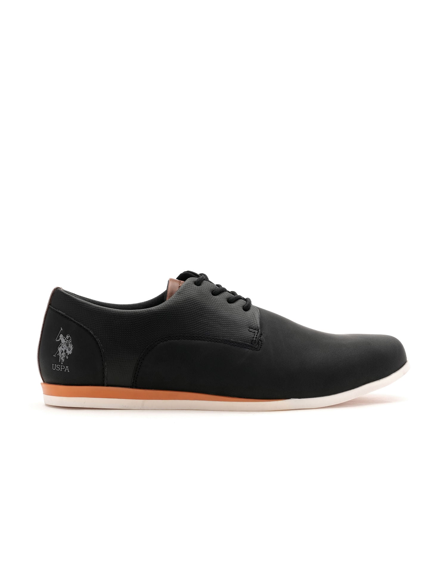 Men Clest Black Work Casuals Lace Up Shoes – Polo India