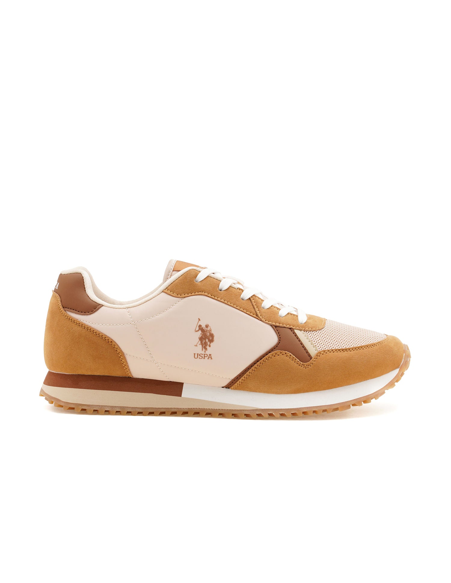 Men Darrion Tan Retro Joggers Sneakers Tan - U.S. Polo Assn. India | Large