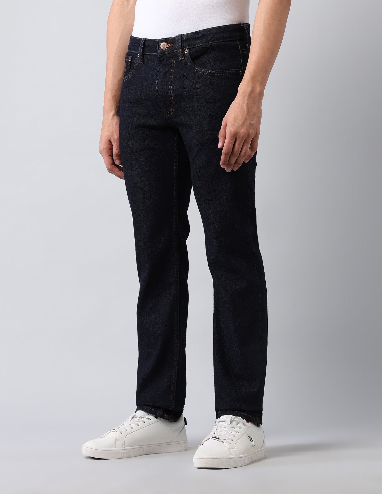 Harold Slim Straight Fit Blue Jeans Dark Wash - U.S. POLO ASSN. | Large