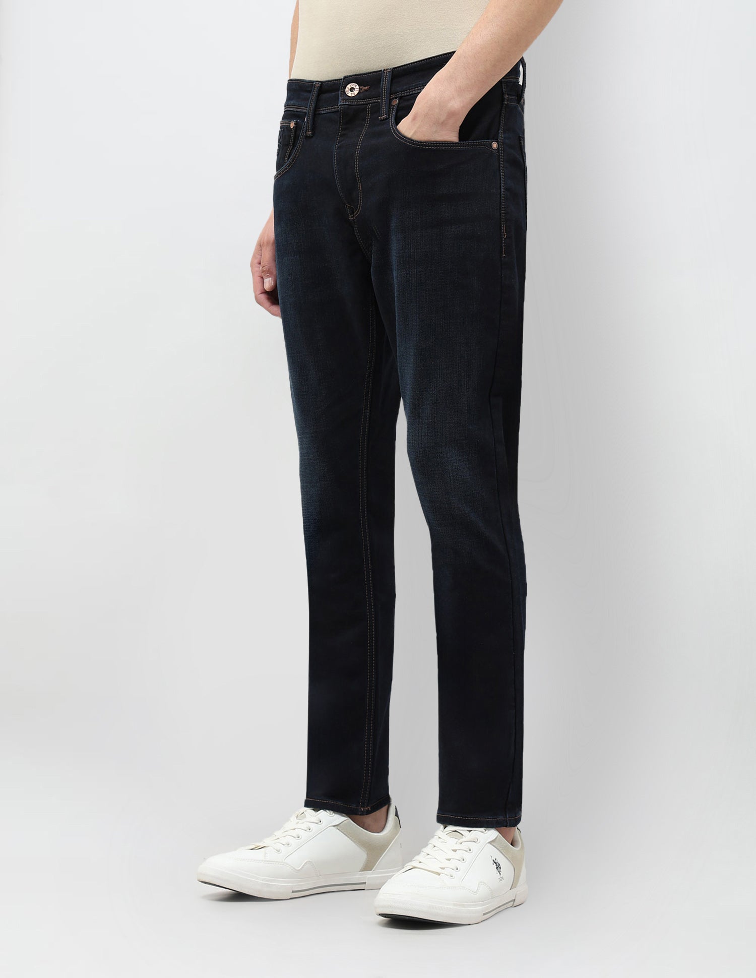 Henry Tapered Fit Blue Jeans Dark Blue - U.S. POLO ASSN. | Large