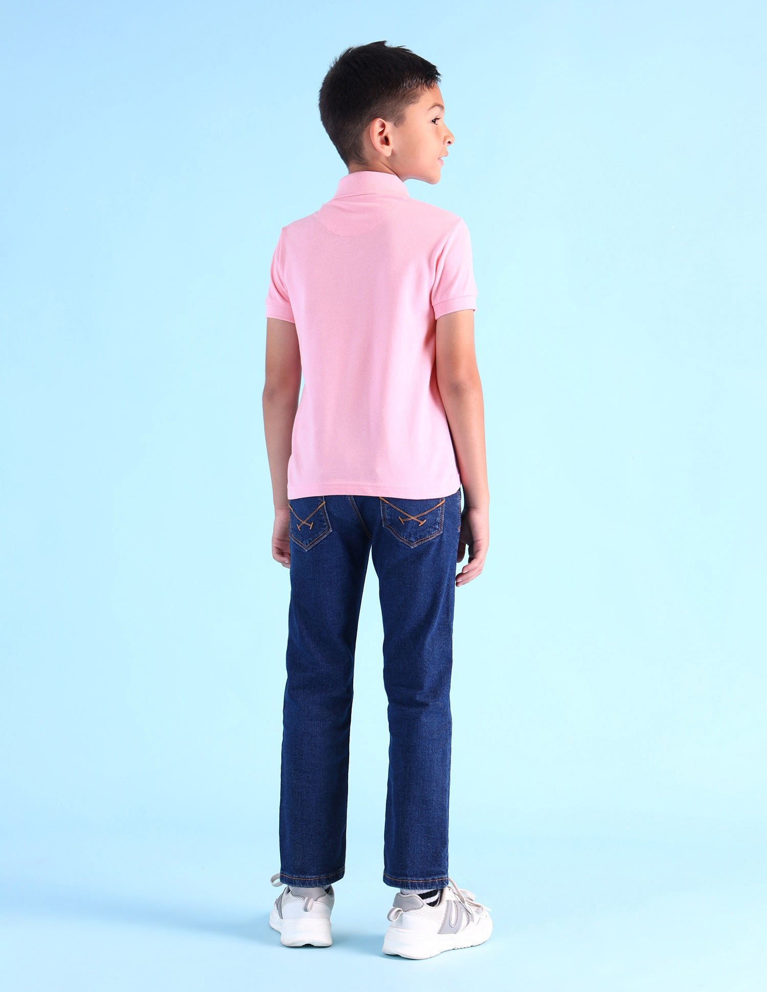 Boys Solid Cotton T-Shirt Light Pink - U.S. POLO ASSN. | Large