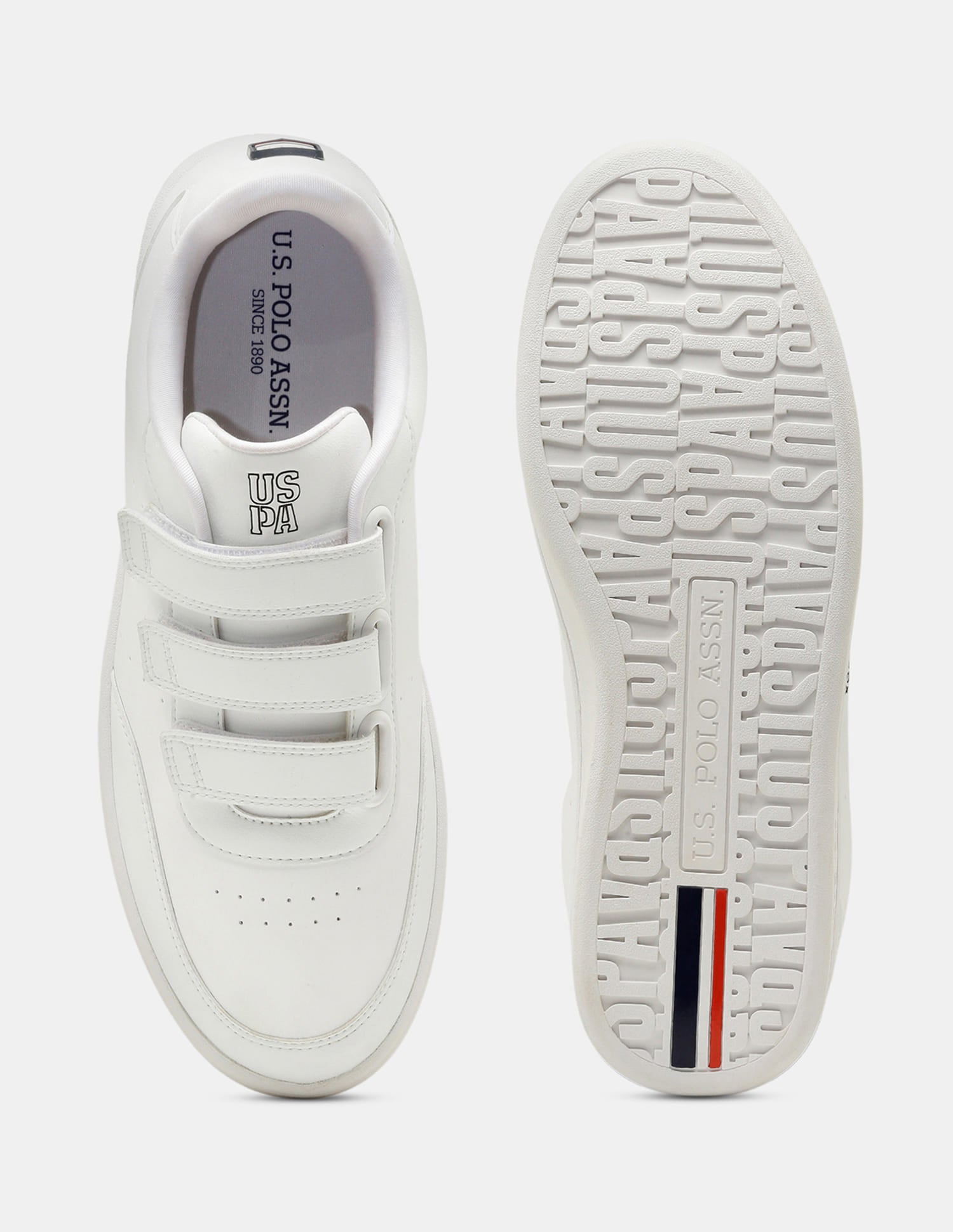 Men Elio Velcro Sneakers White - U.S. Polo Assn. India | Large