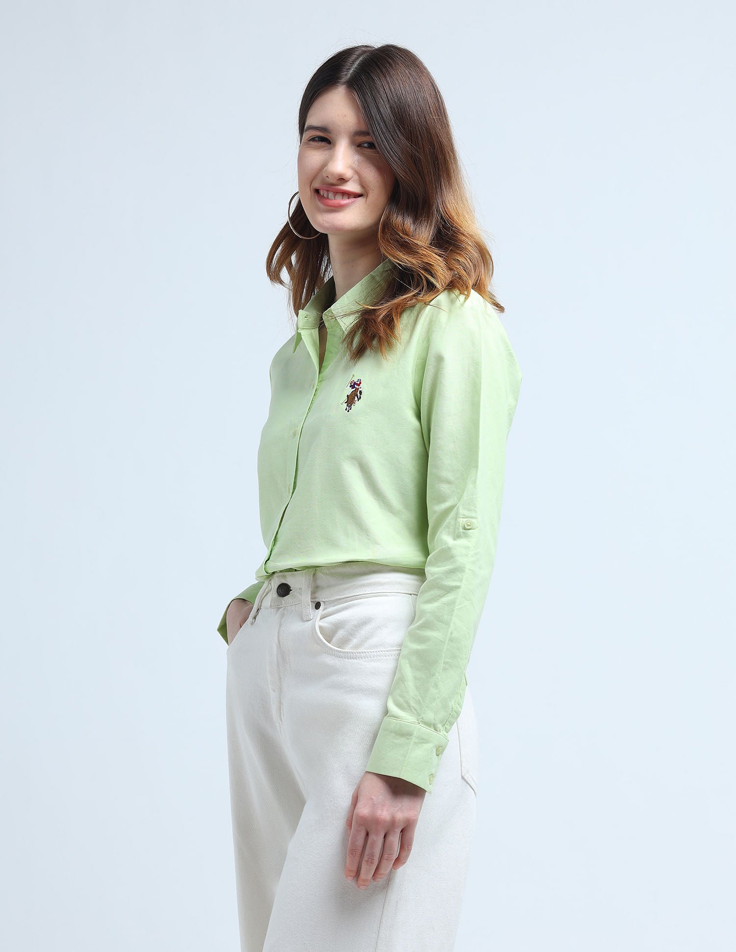 Pure Cotton Oxford Shirt Yellow - U.S. POLO ASSN. | Large