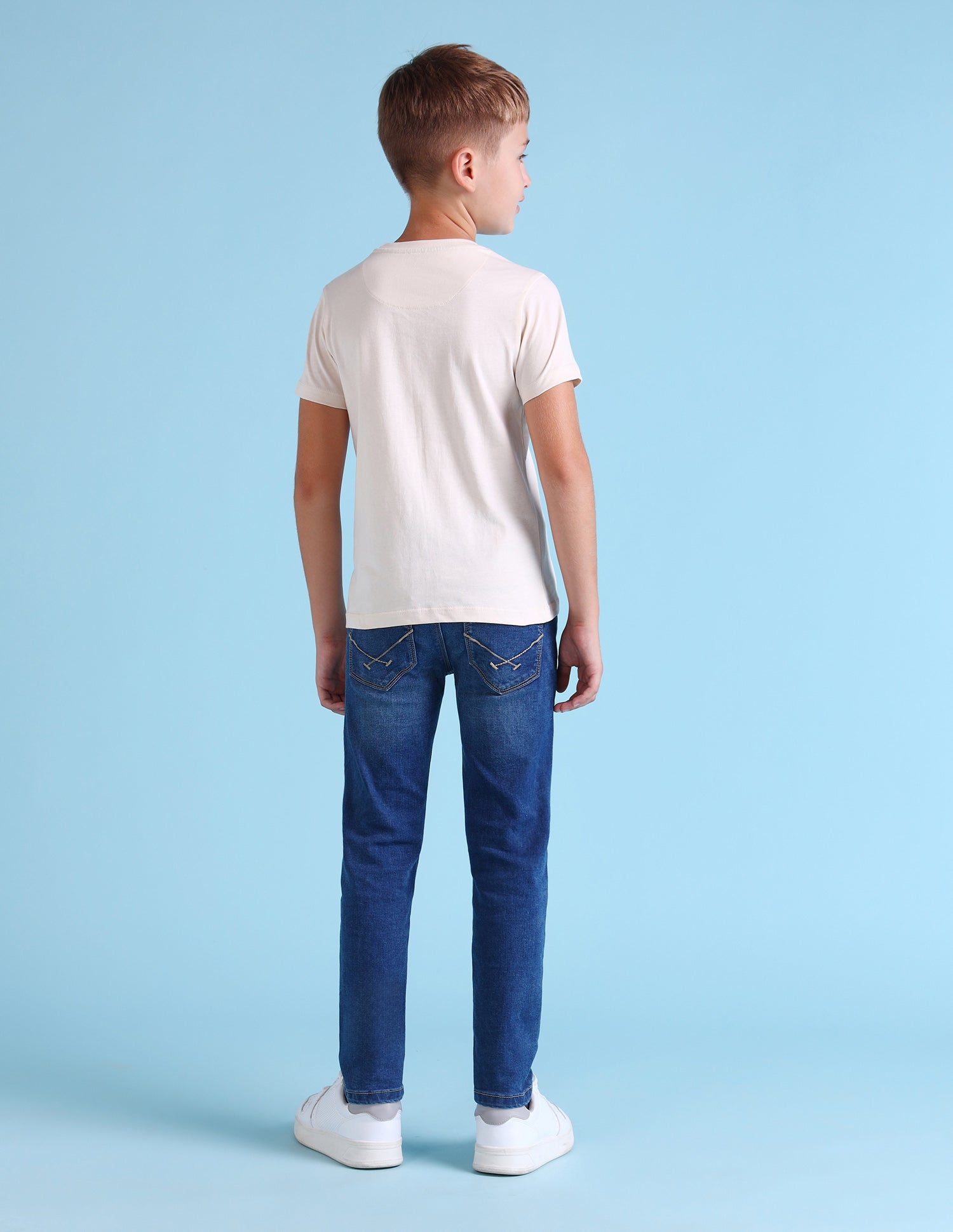 Boys Brand Printed Regular Fit T-Shirt Nude - U.S. POLO ASSN. | Large