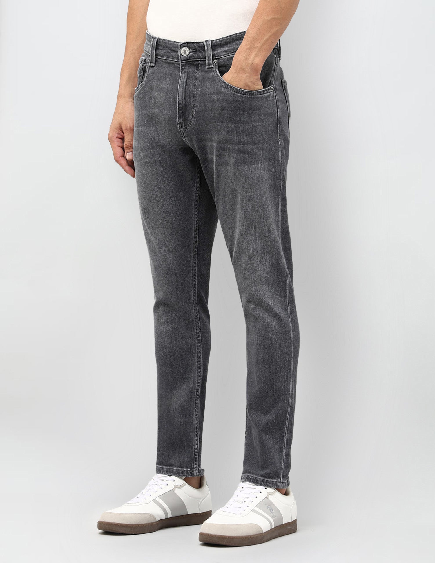 Henry Tapered Fit Grey Jeans Mid Grey Wash - U.S. POLO ASSN. | Large