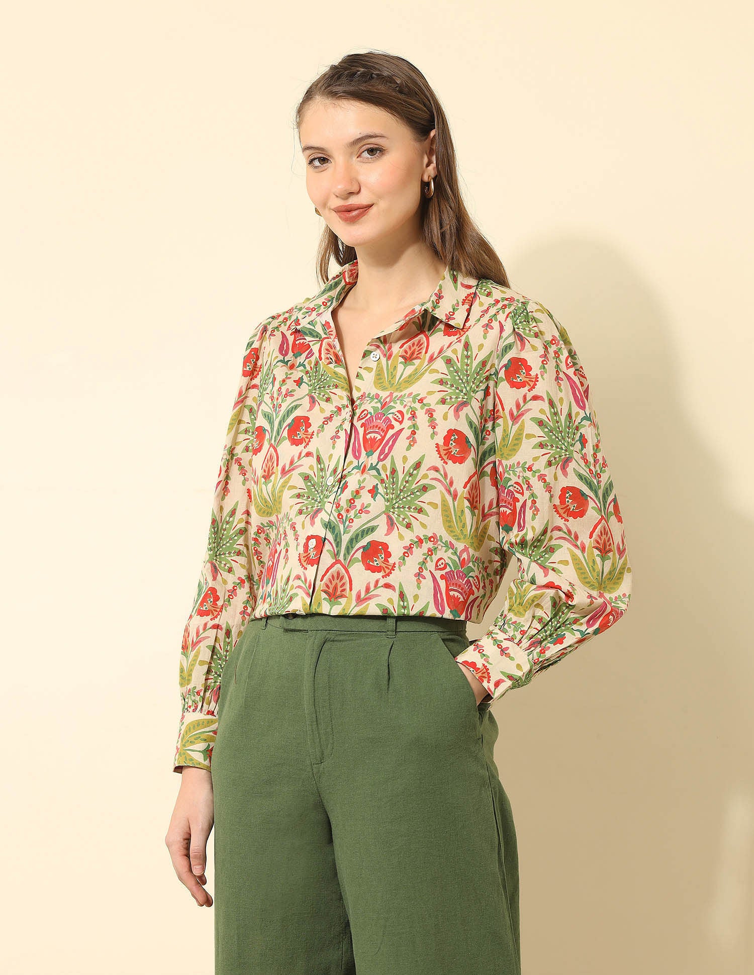 Regular Fit Floral Printed Shirt Multi-colour - U.S. POLO ASSN. | Large