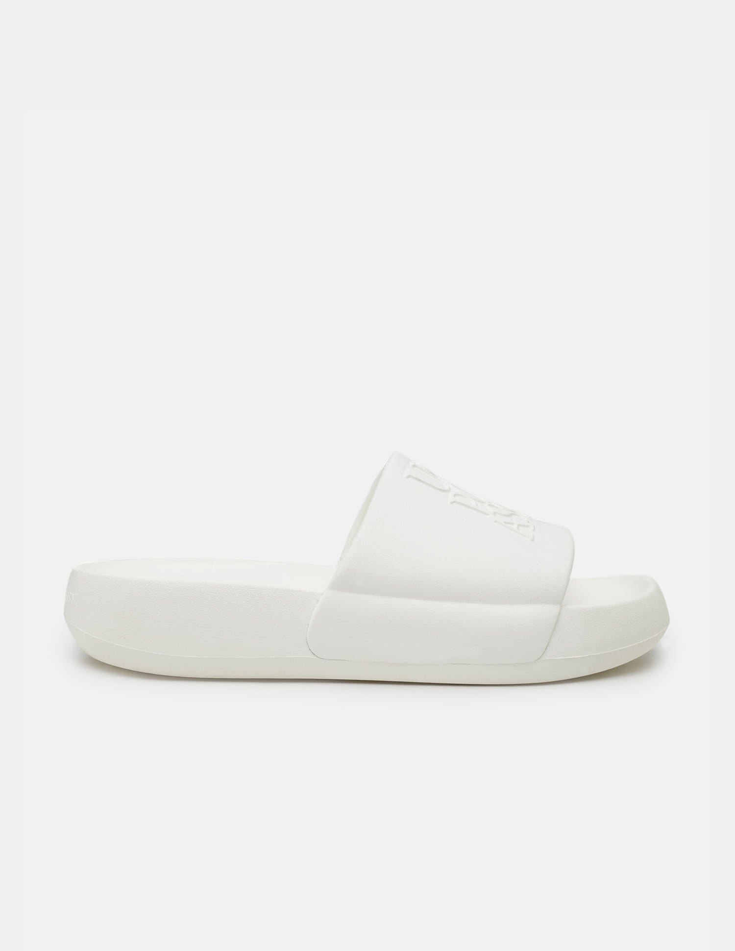 Brand Embossed Luna Sliders White - U.S. Polo Assn. India | Large