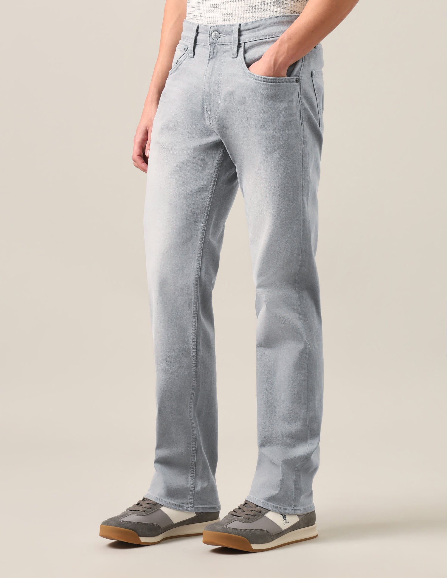 Mason Regular Straight Fit Grey Jeans Grey - U.S. Polo Assn. India | Large