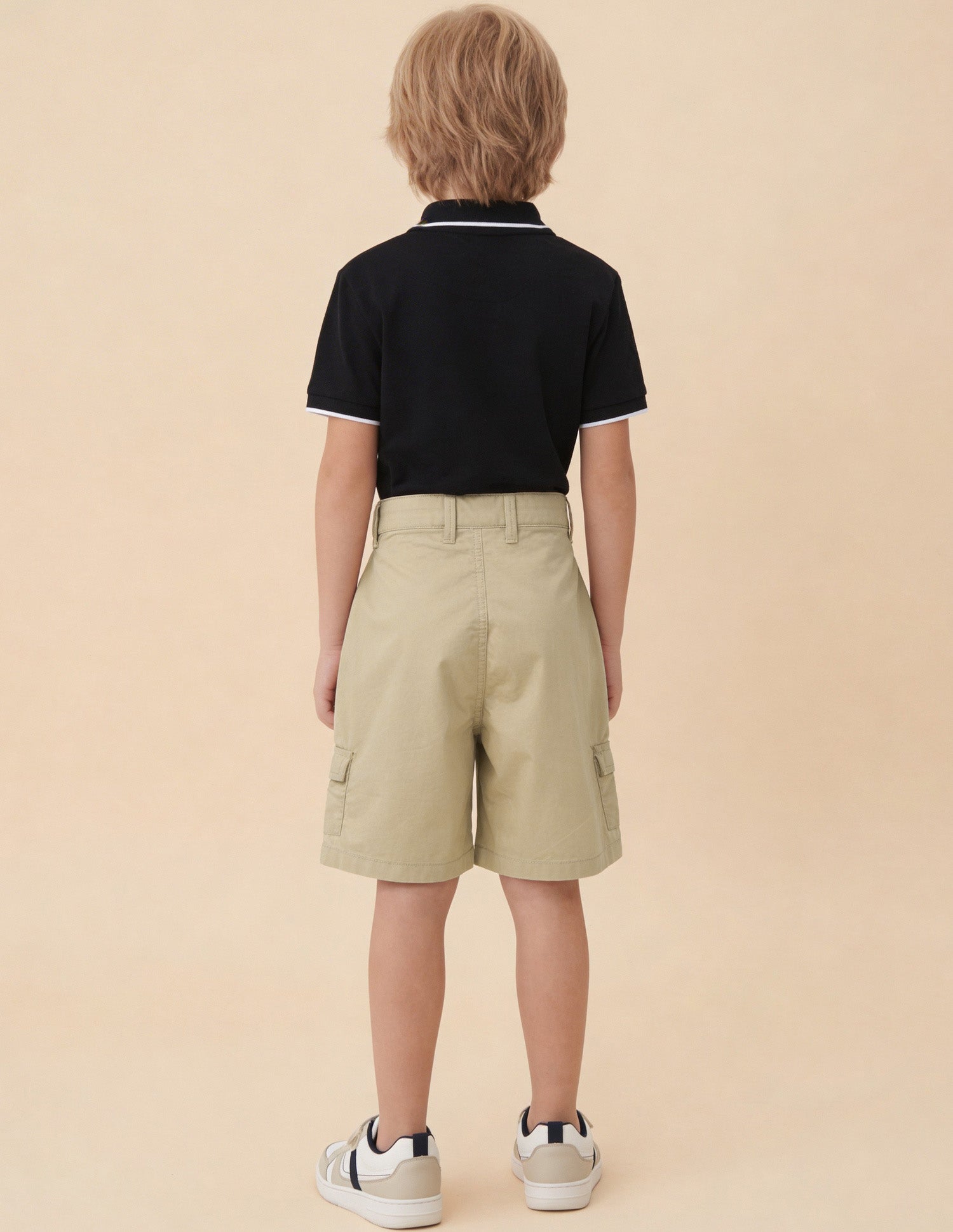 Mid Rise Relaxed Fit Shorts Beige - U.S. Polo Assn. India | Large