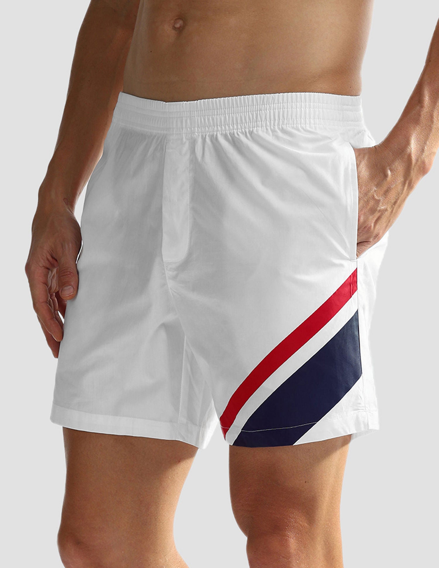 Mid Rise Solid OEX06 Shorts - Pack Of 1 White Paneled - U.S. POLO ASSN. | Large