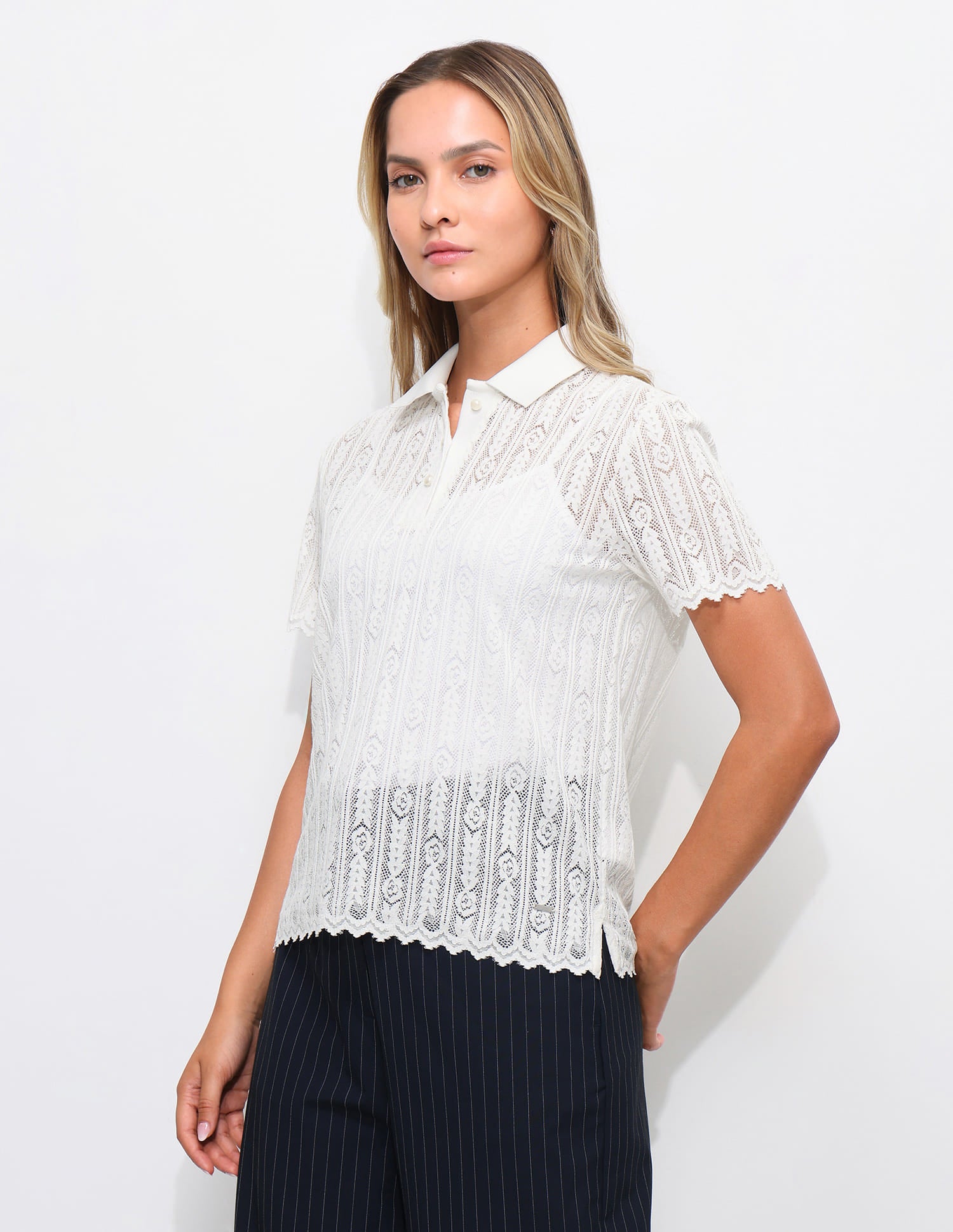 Laced Relaxed Fit Polo Shirt White - U.S. Polo Assn. India | Large