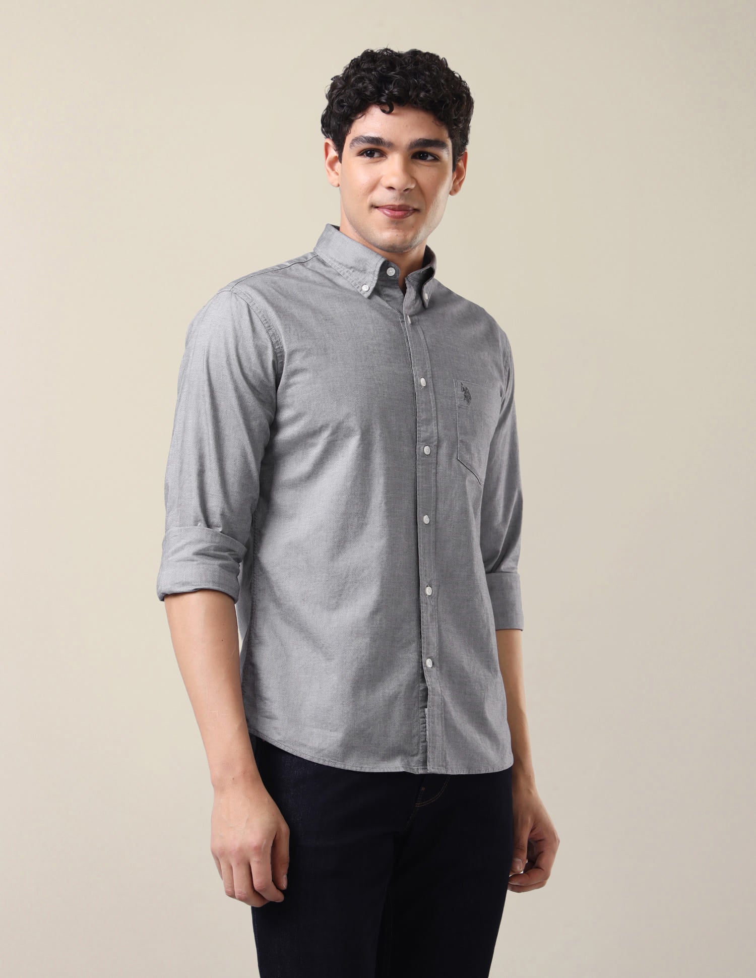 Casa De Campo Solid Shirt Dark Grey - U.S. Polo Assn. India | Large