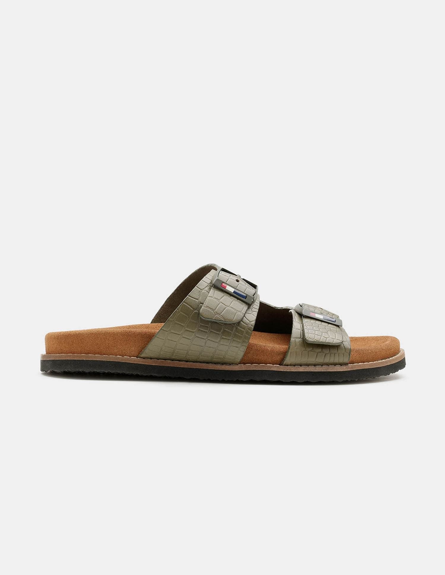 Men Buckle Strap Ace Slippers Olive - U.S. Polo Assn. India | Large