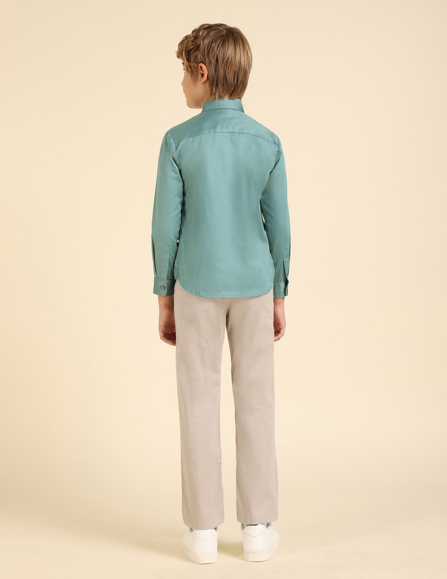 Boys Pure Cotton Regular Fit Shirt Green - U.S. POLO ASSN. | Large