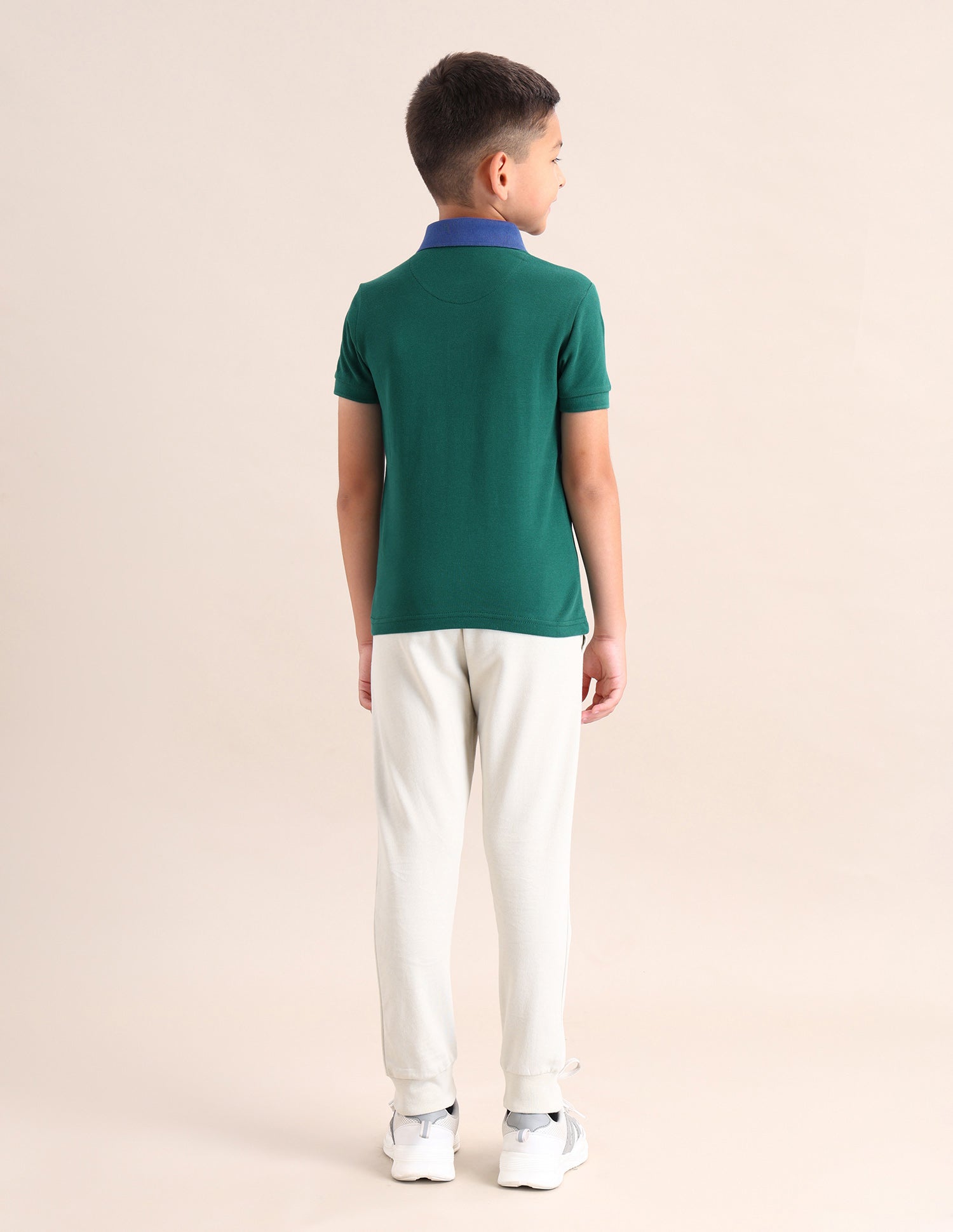 Boys Brand Printed Regular Fit T-Shirt Green - U.S. POLO ASSN. | Large