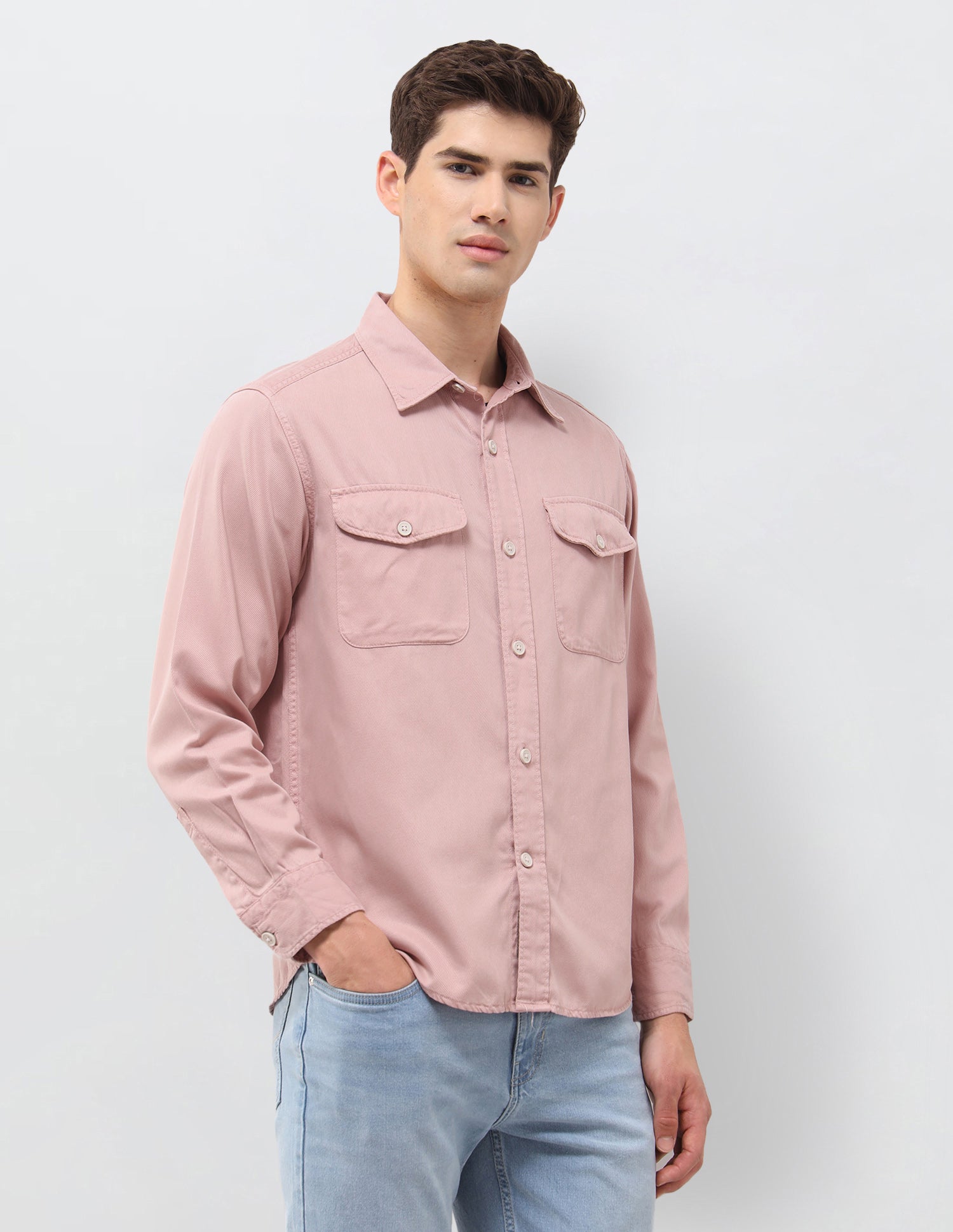 Solid Twill Shirt Pink - U.S. Polo Assn. India | Large