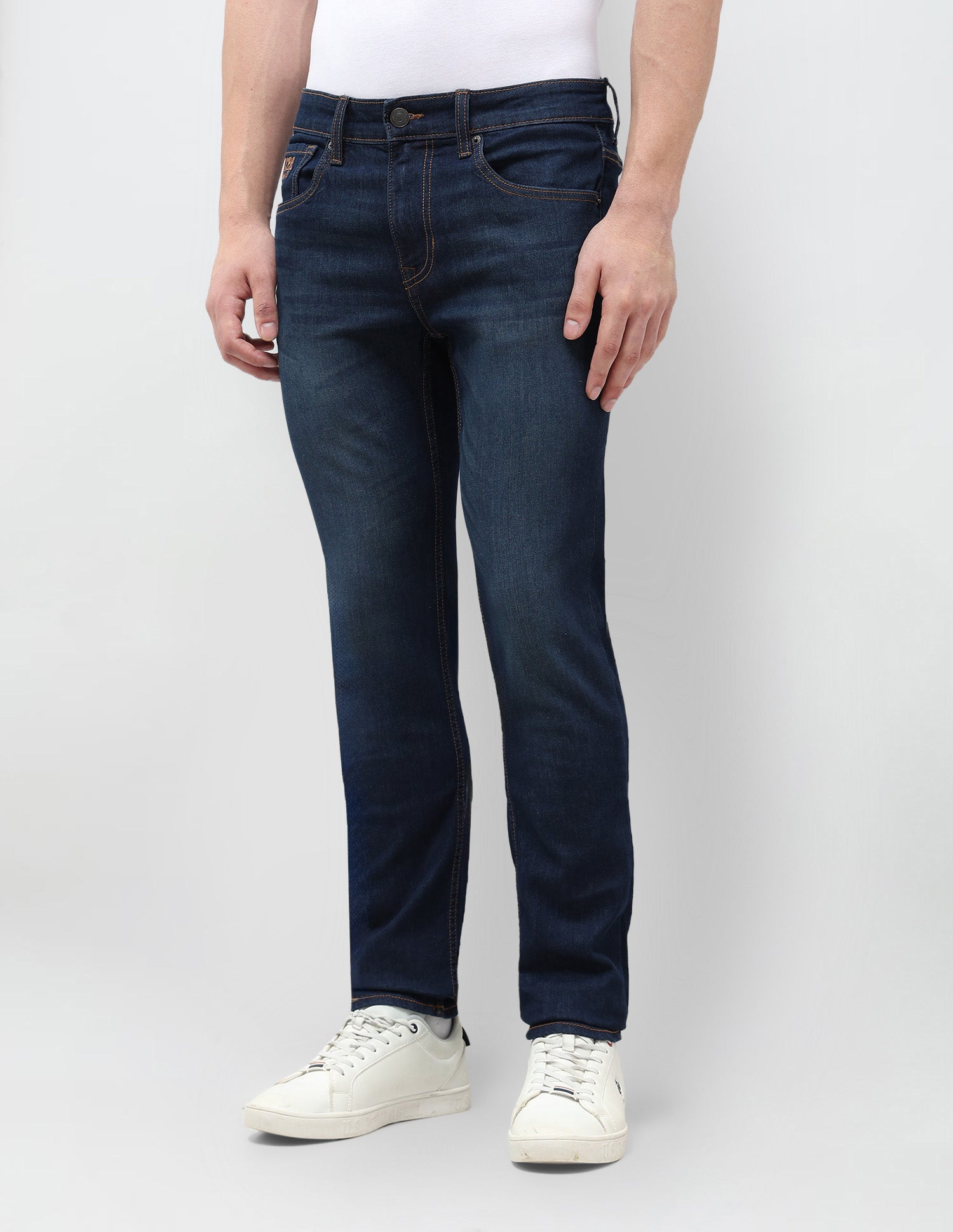 Brandon Slim Tapered Fit Blue Jeans Dark Indigo - U.S. POLO ASSN. | Large