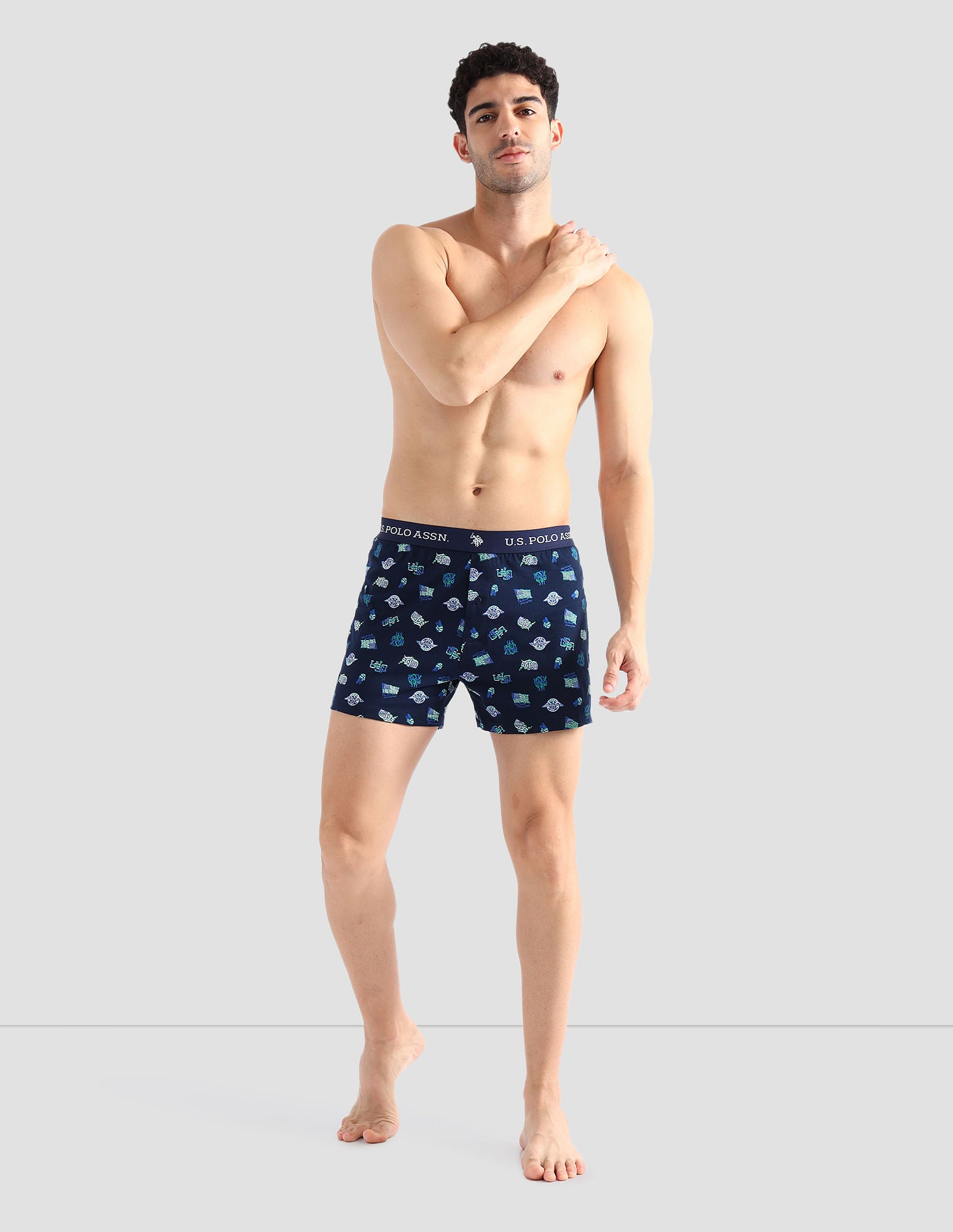 Comfort Regular Fit Solid OEX09 Boxers - Pack of 2 Black and Navy - U.S. POLO ASSN. | Large